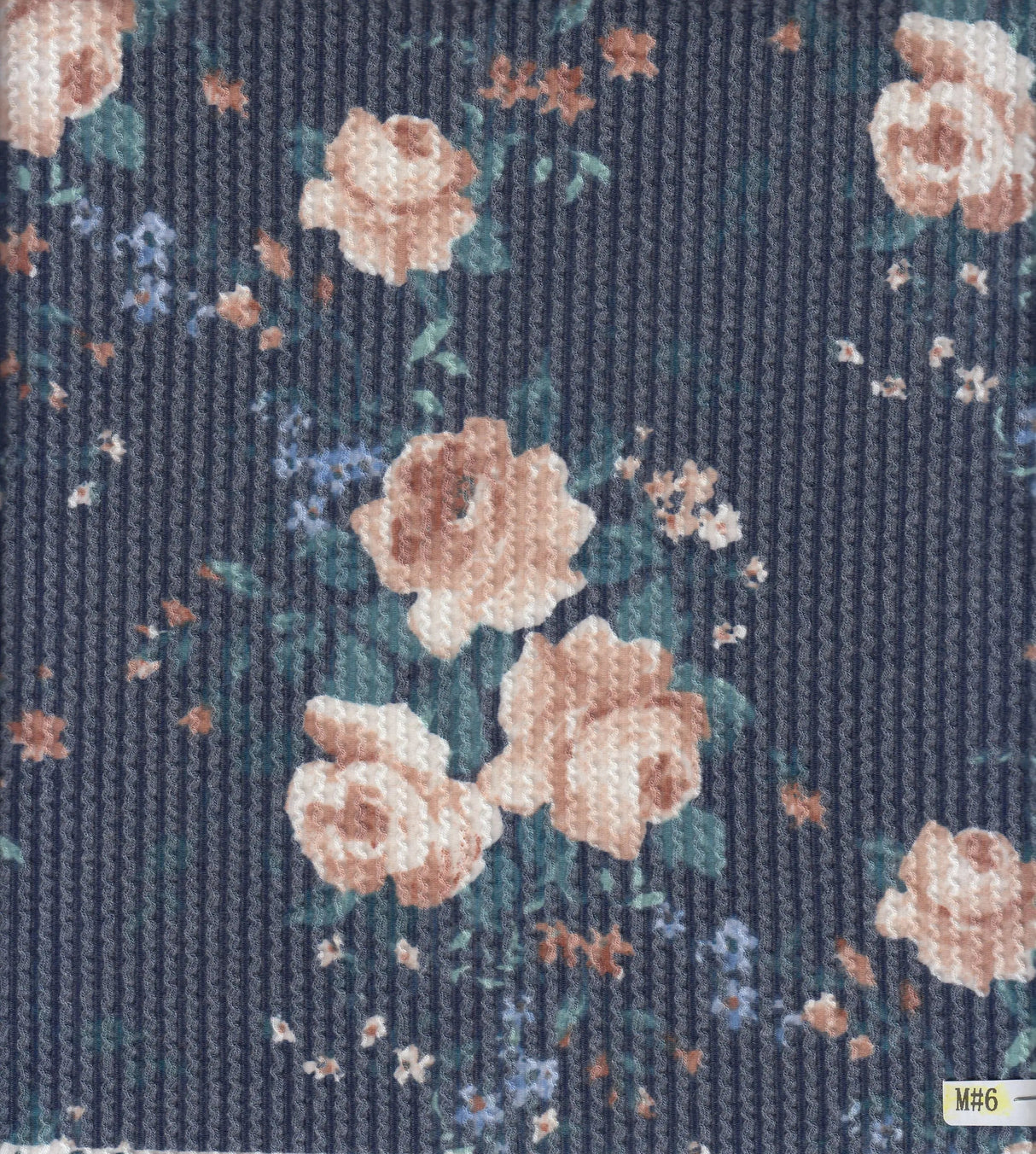 1 Yard Cozy Floral Double Knit Fabric Stretch Poly Rayon Spandex 56/57 Inches Wide