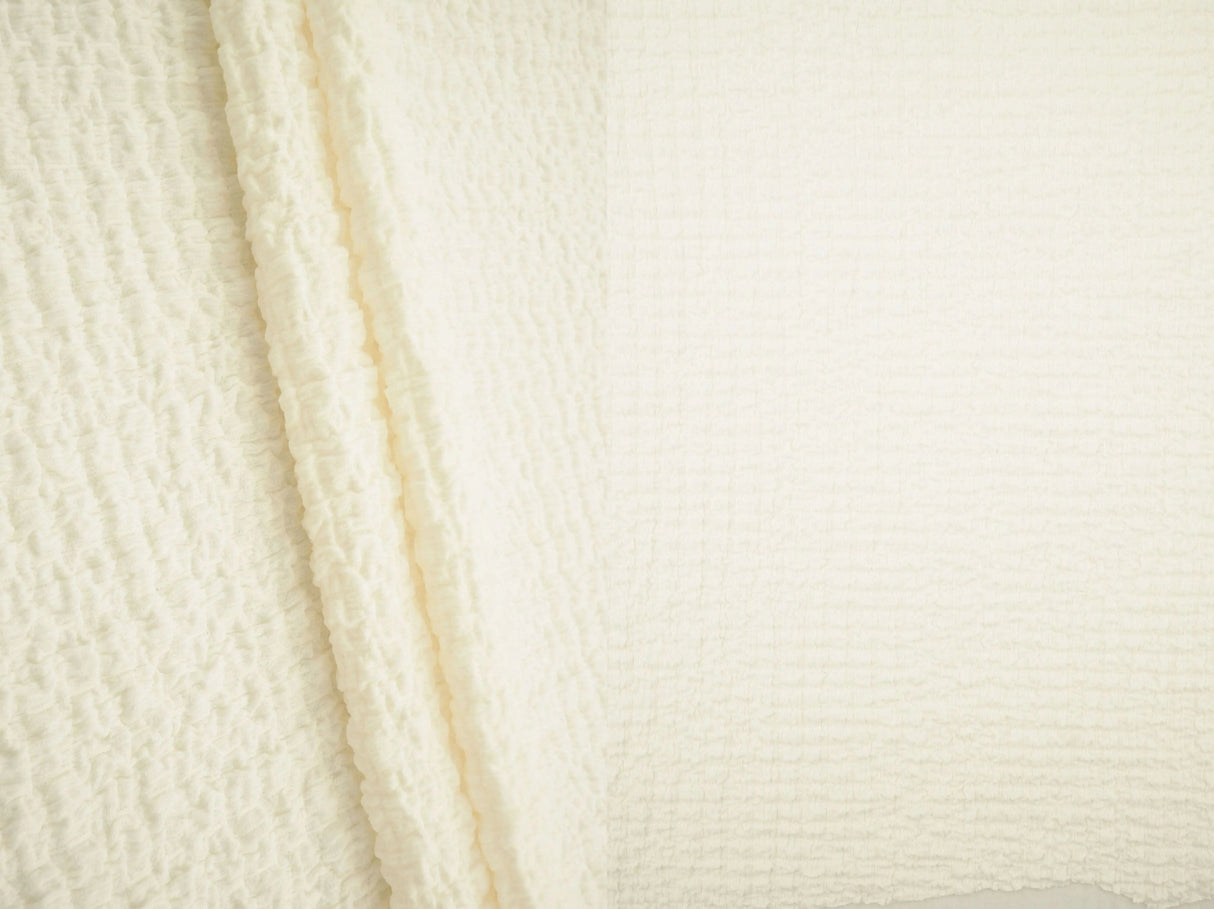 Waffle Crepe Woven Fabric, Stretch Textured Home Decor Material 58/59" Wide