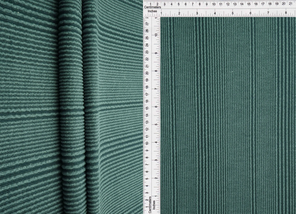 1 Yard Variegated Jacquard Rib Fabric 230 GSM Polyester Rayon Spandex Blend 52/54" Width