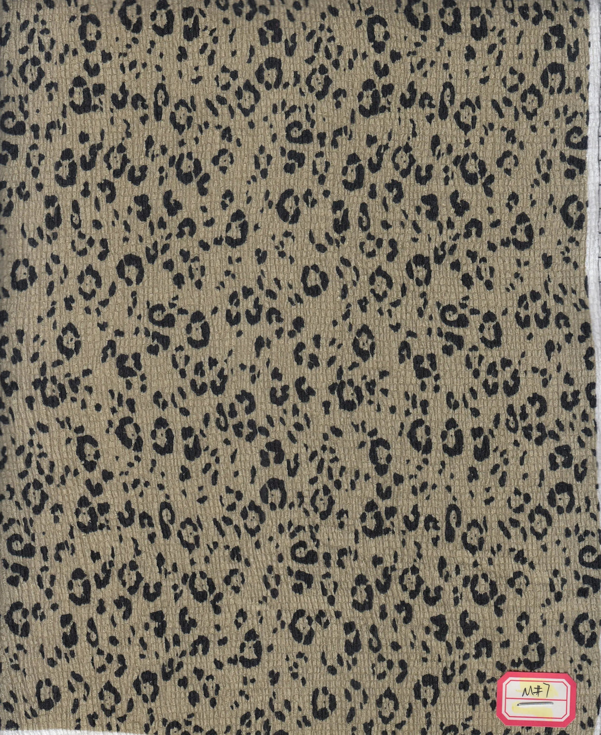 1 Yard Ella Ripple Jersey Leopard Print Fabric, 58'' Wide Polyester Spandex Blend