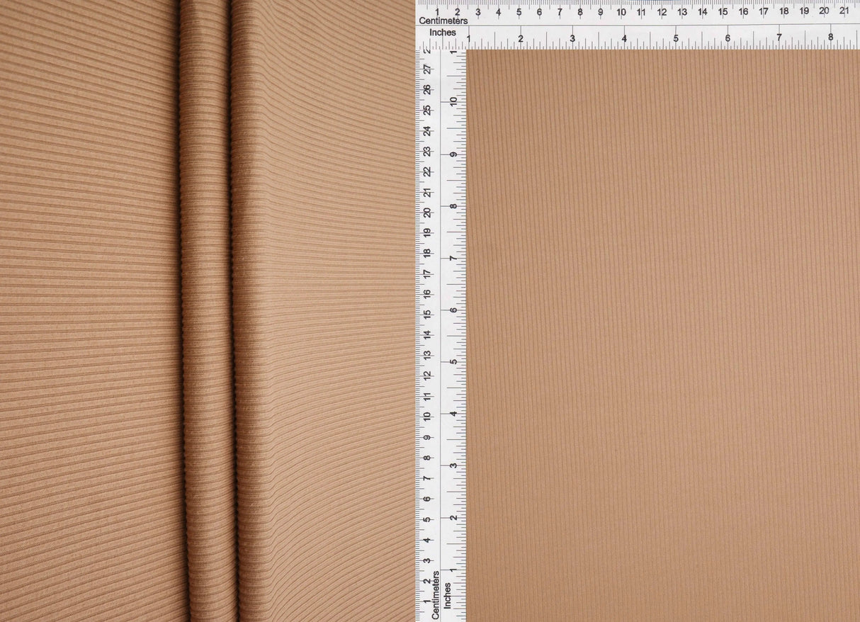 1 Yard 2x1 Yummy Rib Solid Knit Fabric 170 GSM, 58/60'' Wide Polyester Spandex Blend