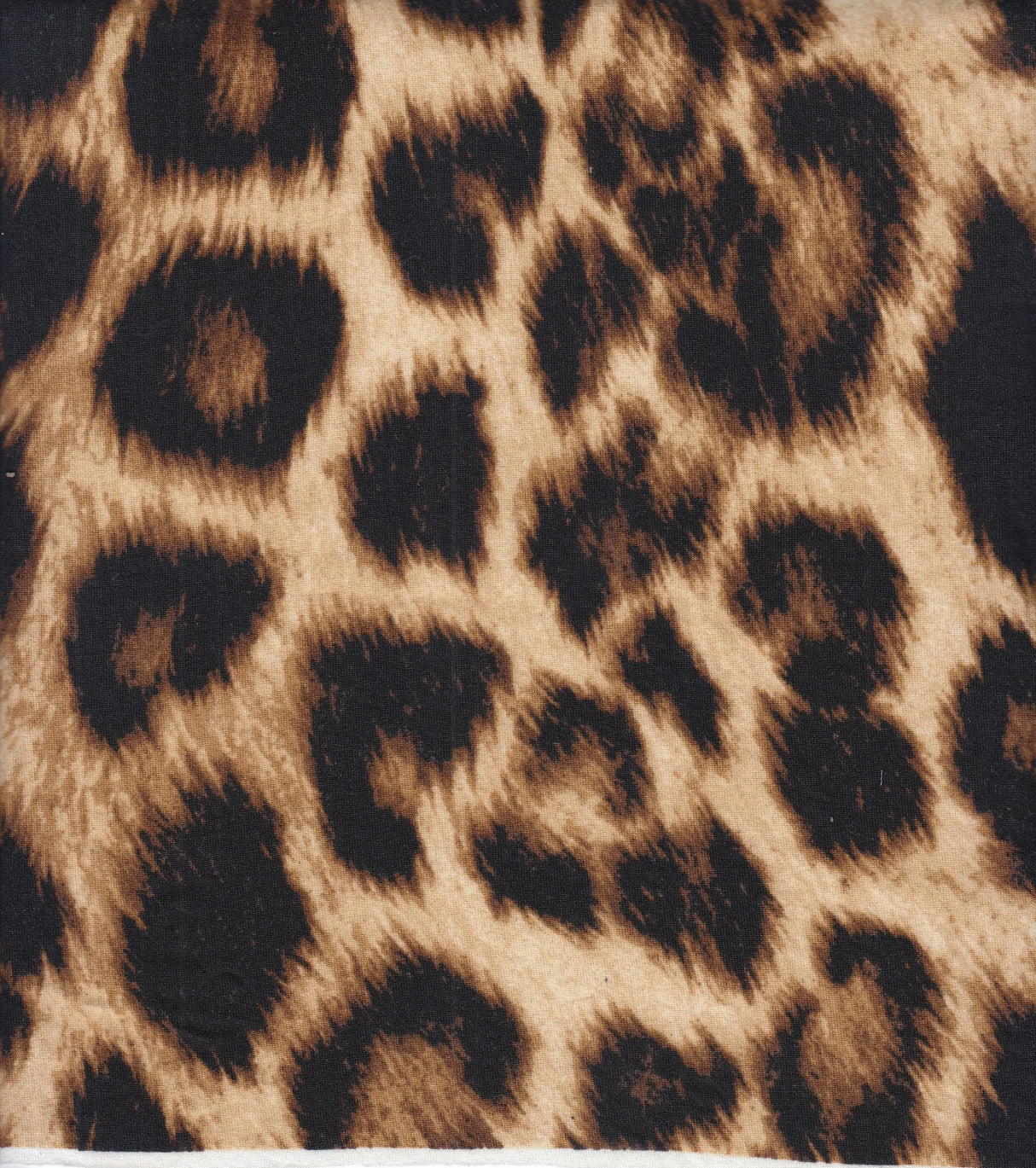 1 Yard Soft Stretch Brown DTY Brushed Animal Print Knit Fabric 58/60 Inches Wide