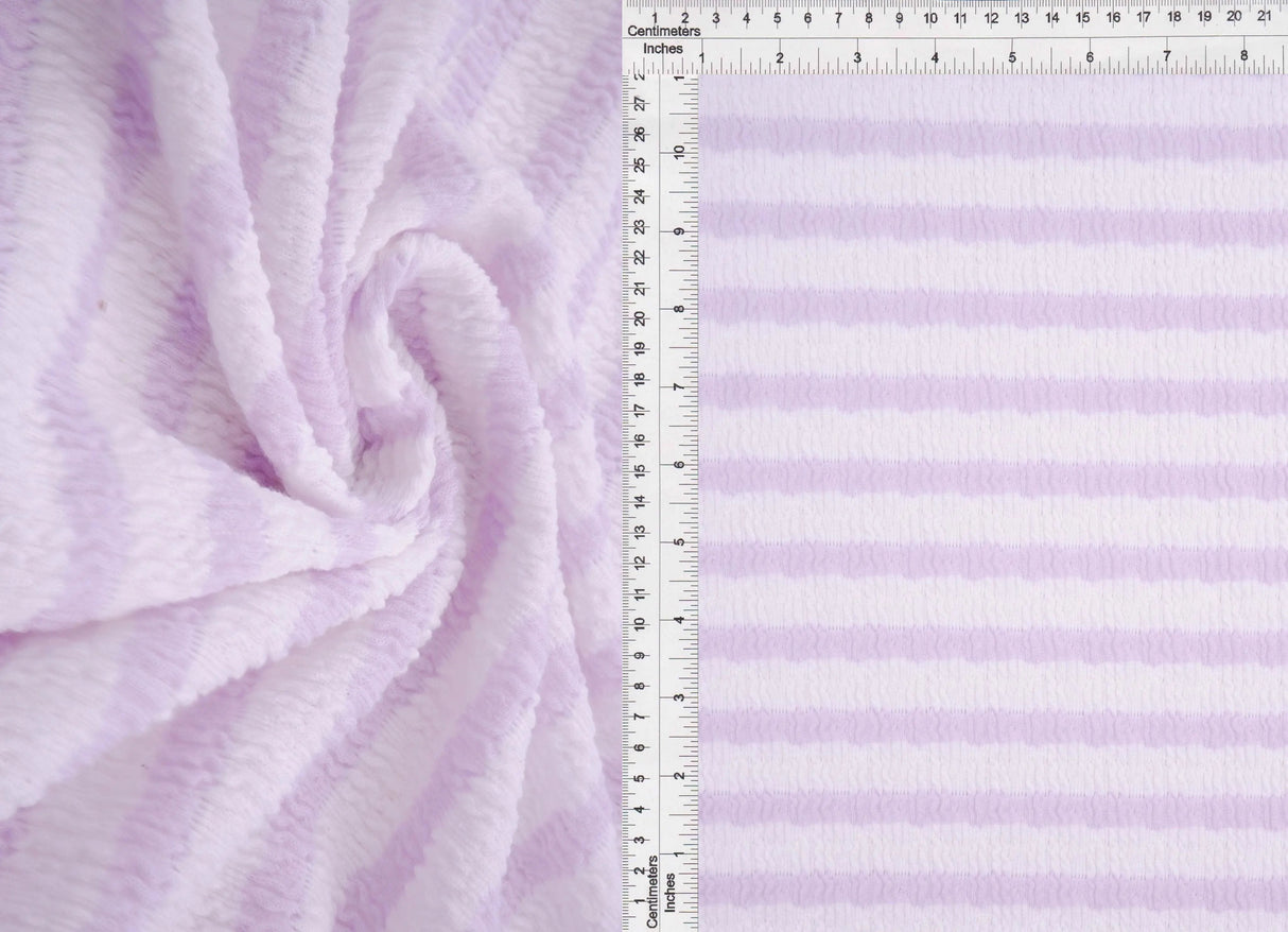 1 Yard Bubble Jacquard Stripe Fabric 230 GSM Polyester Spandex Blend 54/55" Width