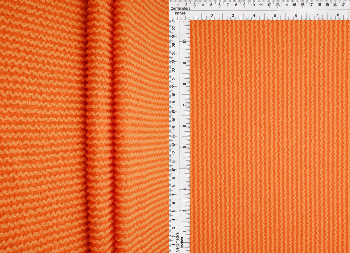 Knit Jacquard Rib Fabric 1 Yard Soft Stretch Textured Knit 52" Wide