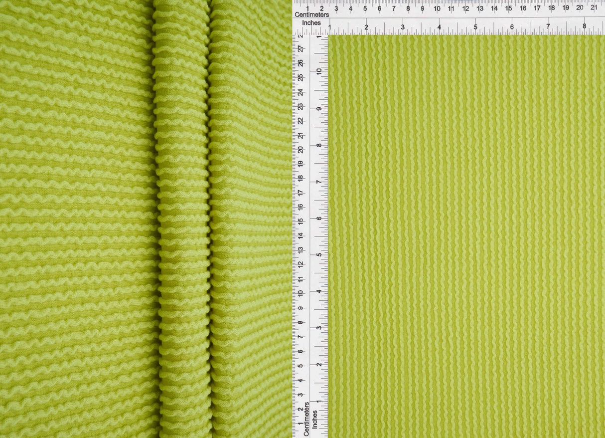 52" Knit Jacquard Rib Fabric 80% Polyester 15% Rayon 5% Spandex 230 GSM by Yard