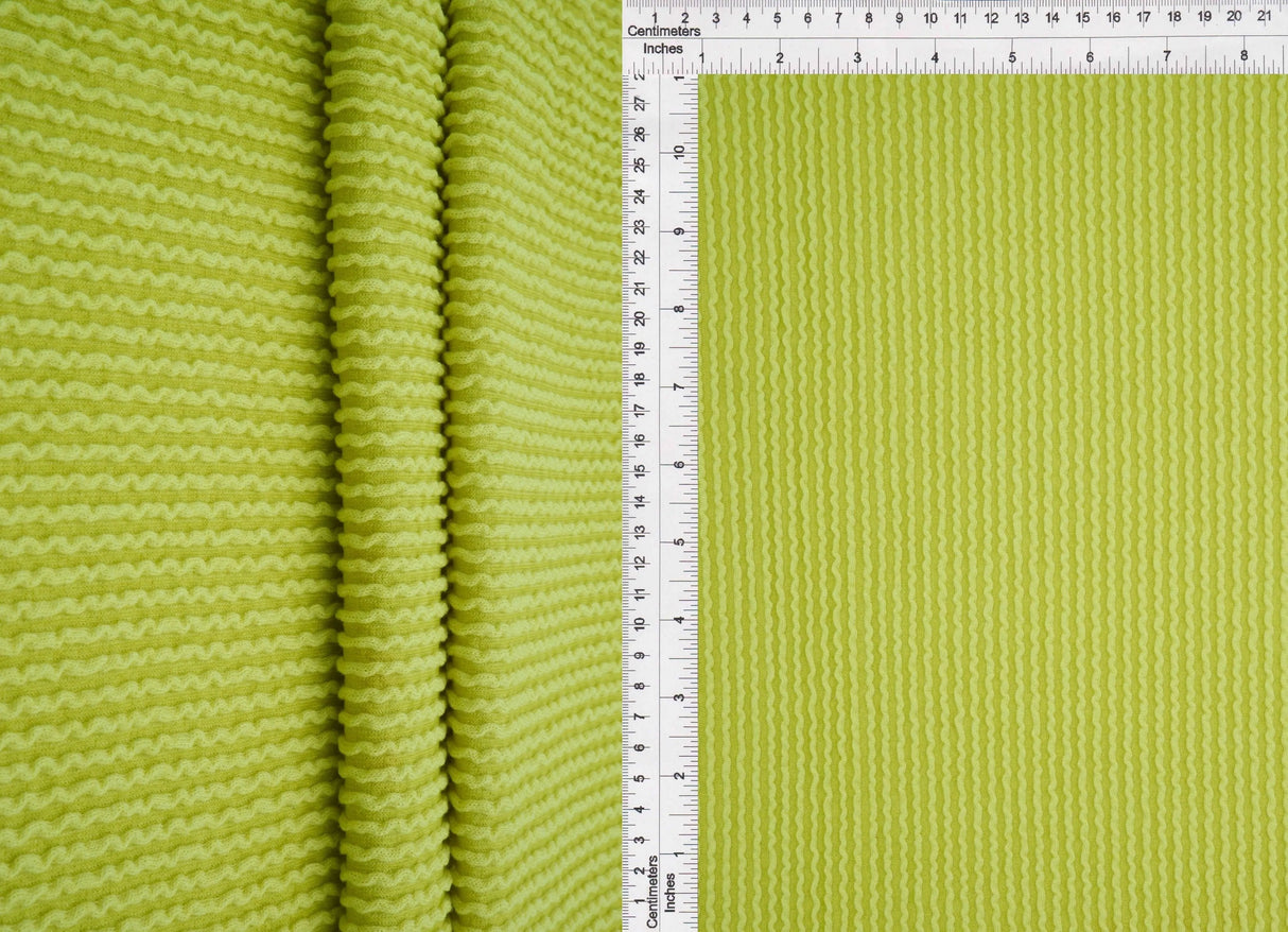 Knit Jacquard Rib Fabric 1 Yard Polyester Rayon Spandex Stretch 52" Wide