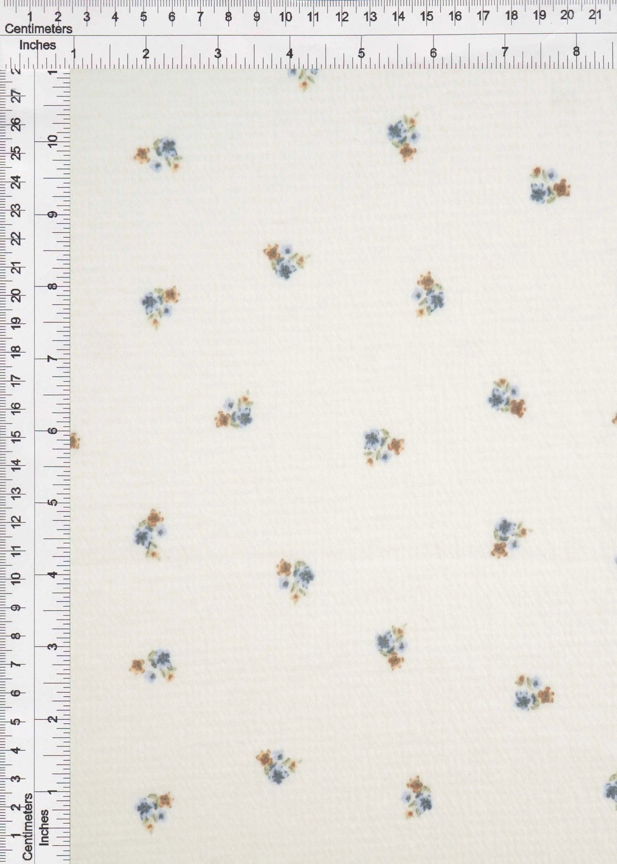 1 Yard Knit Gauze Ditsy Print Fabric 130 GSM, 52'' Wide Polyester Cotton Spandex Blend