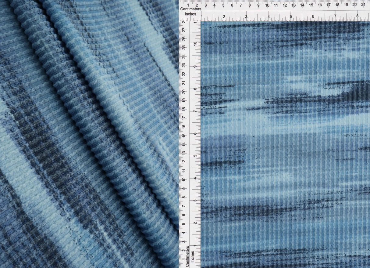 1 Yard Cozy Stripe Double Knit Fabric Polyester Rayon Spandex Blend 56/57 Inch Wide for Apparel and Crafting