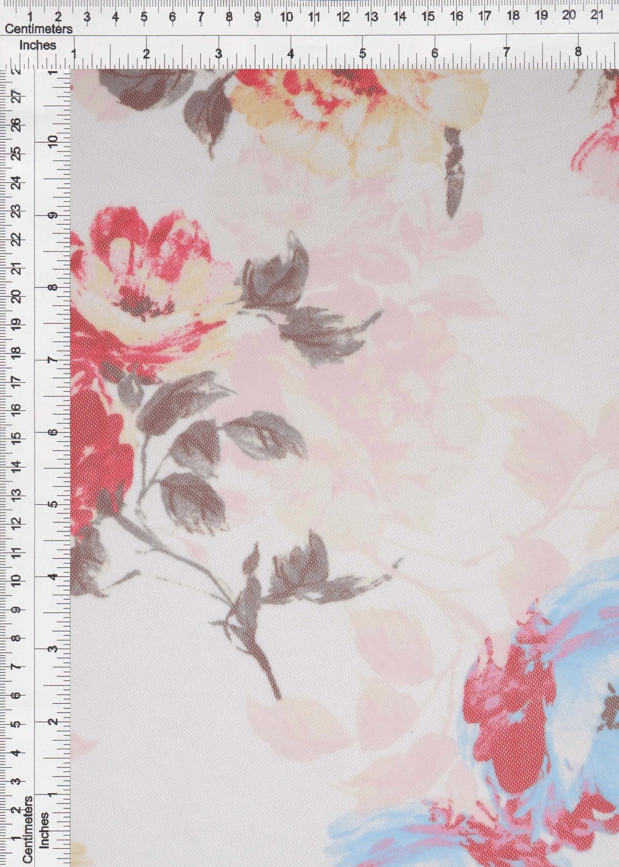 Floral Digital Mesh Fabric Lightweight Stretch Sheer, 56/58” Wide for Fashion & Overlays