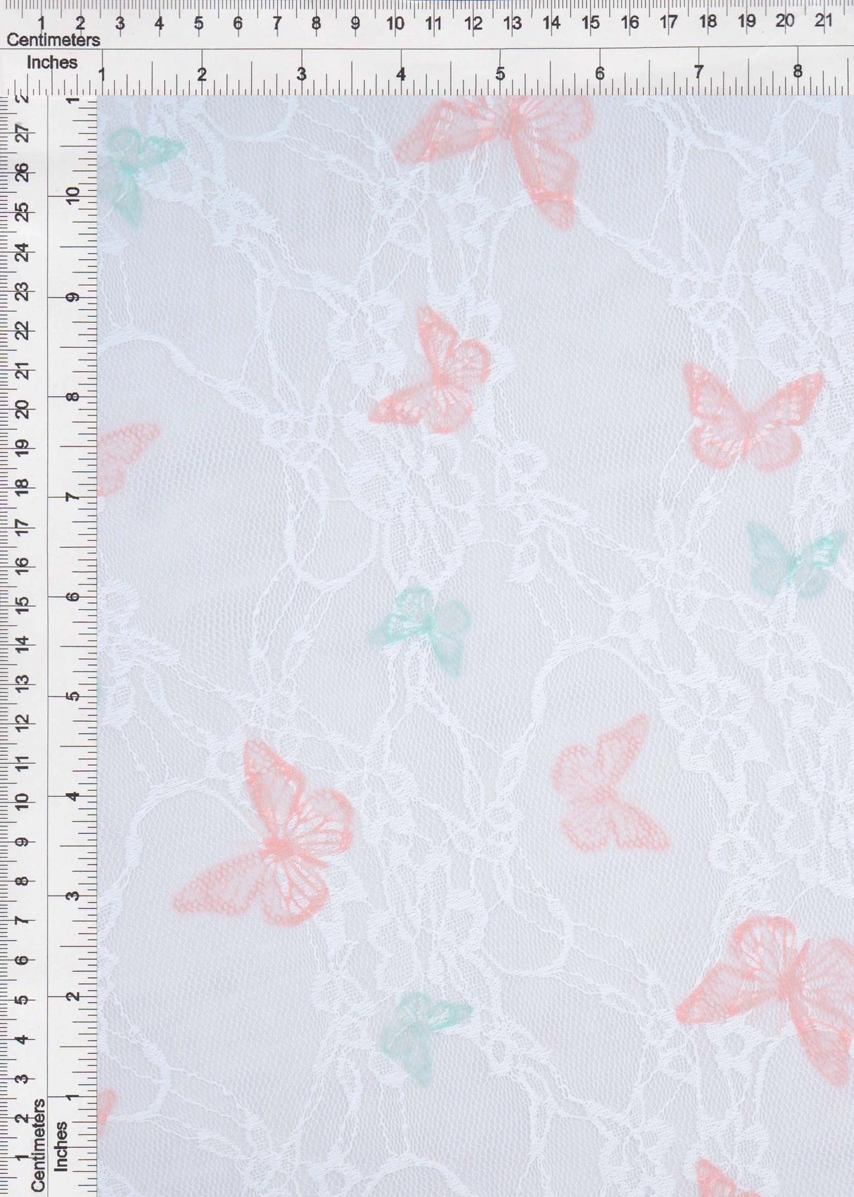 Digital Butterfly Lace Print Fabric 92% Poly 8% Span Soft Stretch Material 56/58 Inches Wide