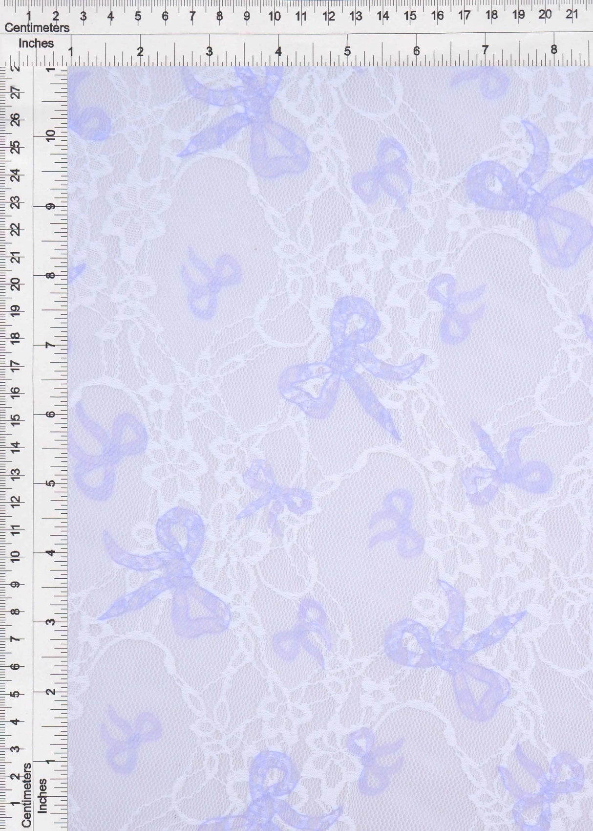 Digital Bow Lace Print Fabric 1 Yard Soft Stretch Lightweight 56/58" Wide