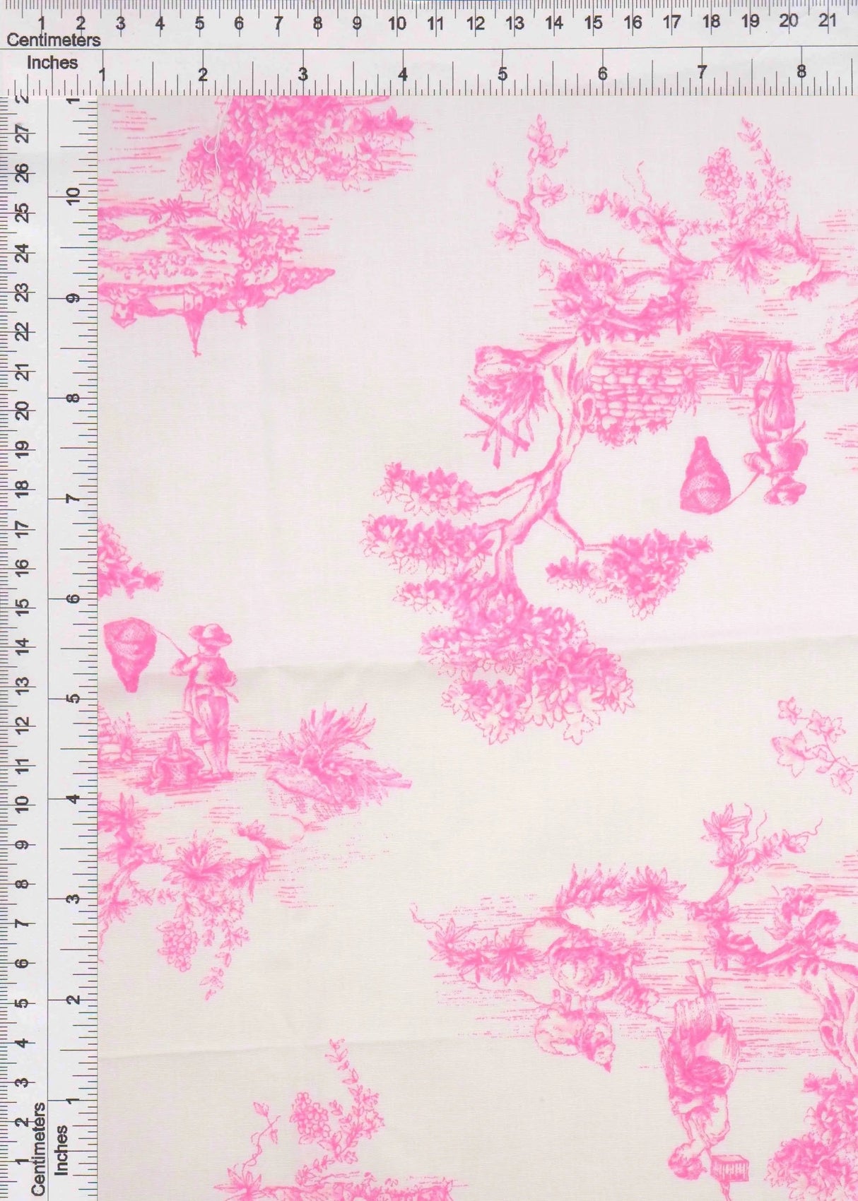 Stretch Poplin Toile Print Fabric Cotton Spandex Woven, 57/58" Wide