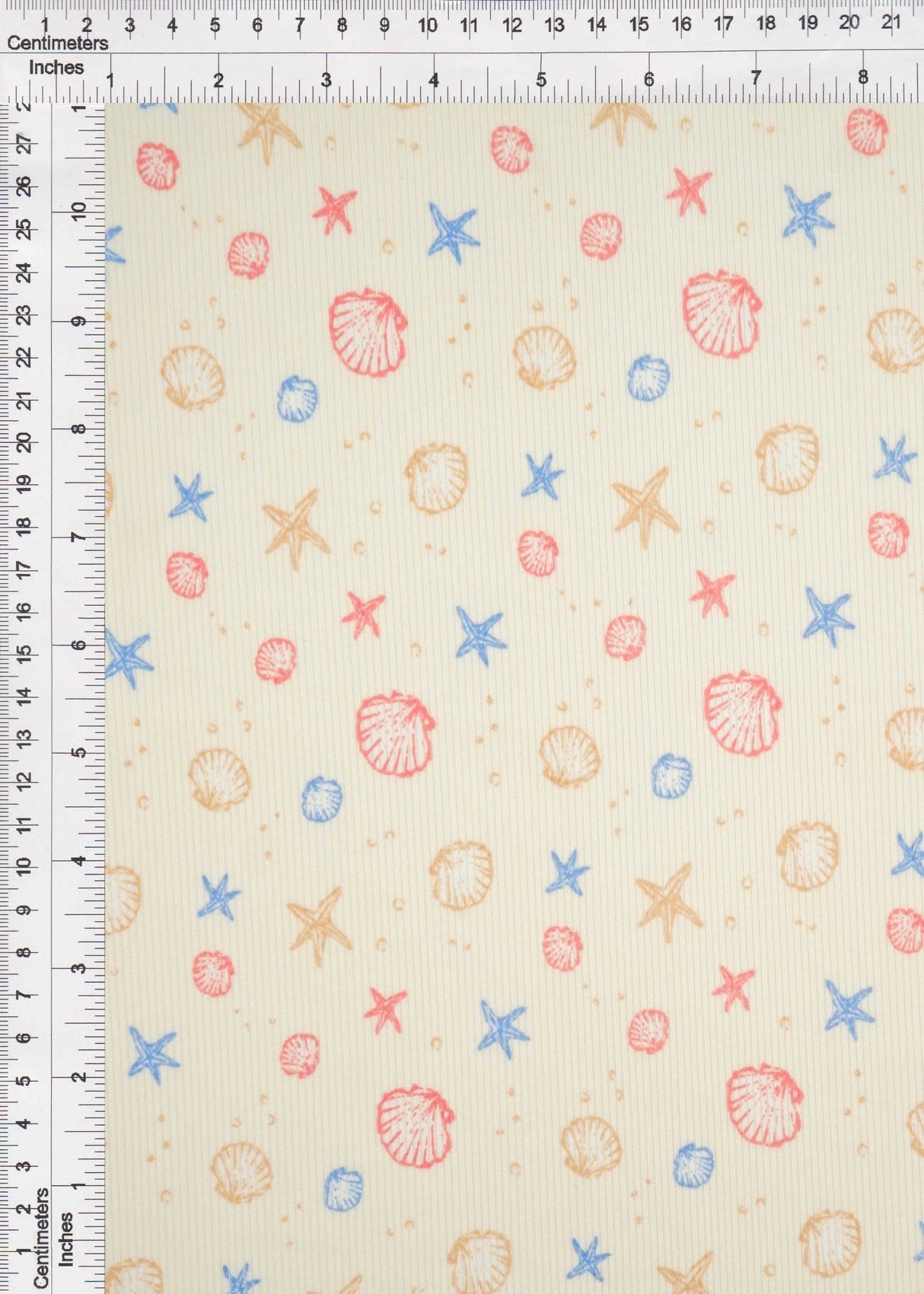 1 Yard Cotton Feel 2x2 Rib Knit Under The Sea Fabric 58/59 Inch Wide Soft Stretch Ribbing for Kidswear & DIY Crafts