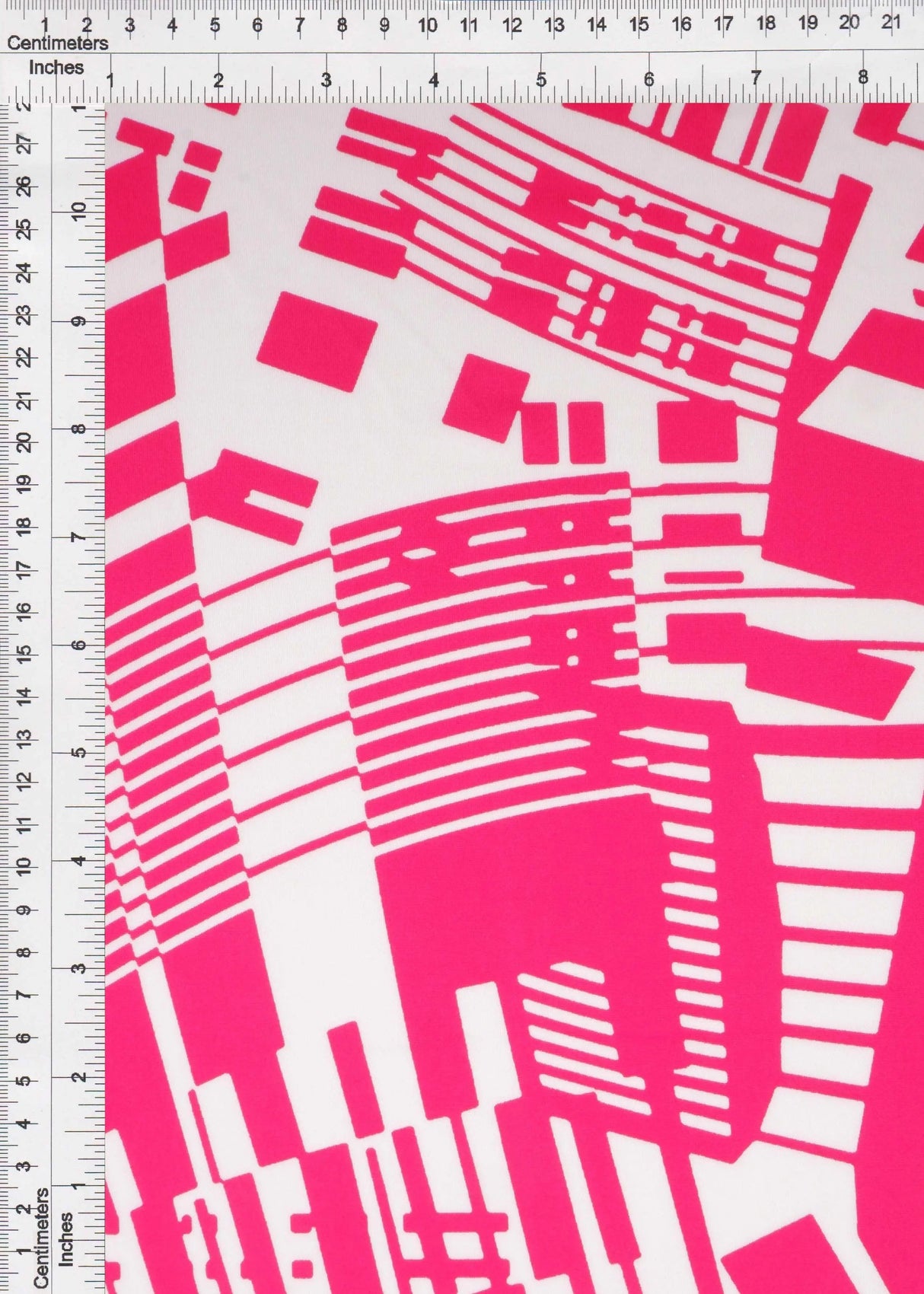 1 Yard Geometric DTY Knit Stretch Fabric 58/60 Inch Wide Lightweight Material for Apparel & DIY Projects