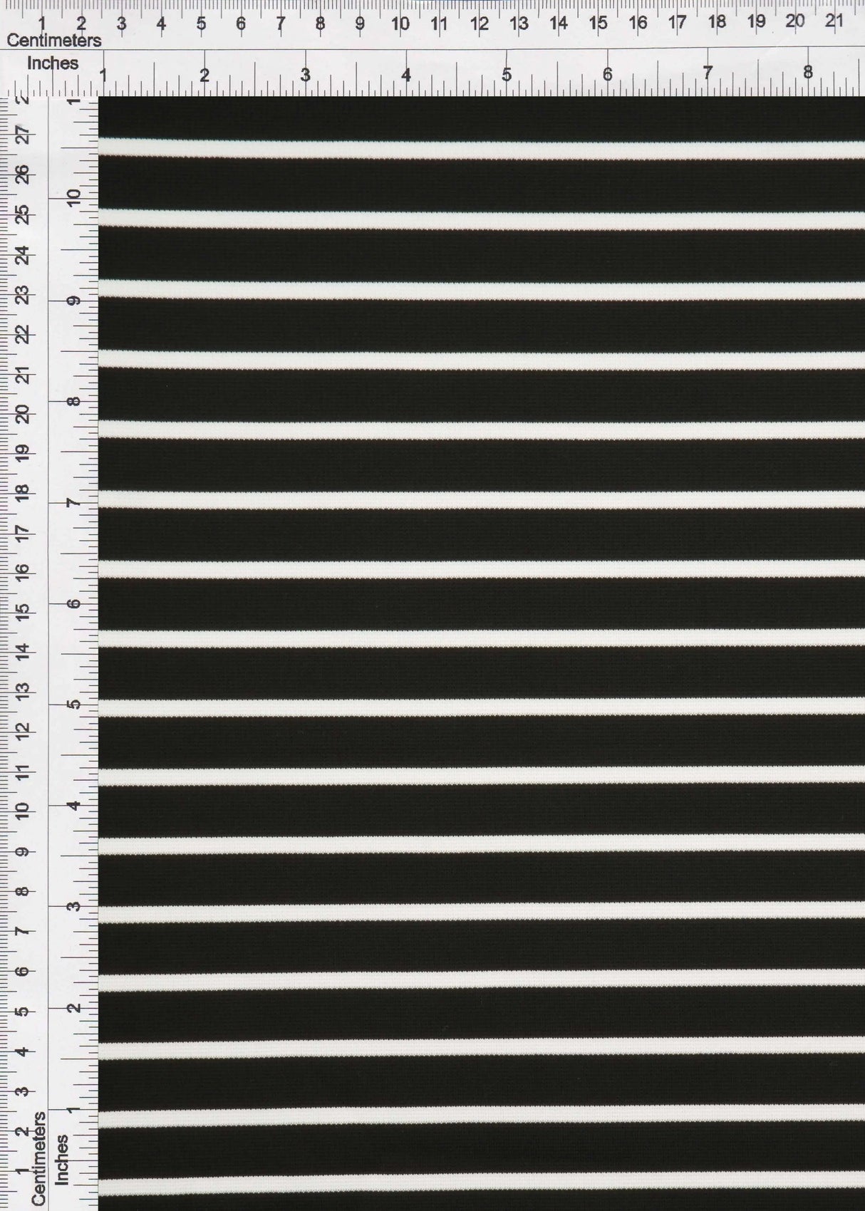 1 Yard Yarn Dye Stripe Ponte Fabric 275 GSM Polyester Spandex Blend 58/60" Width