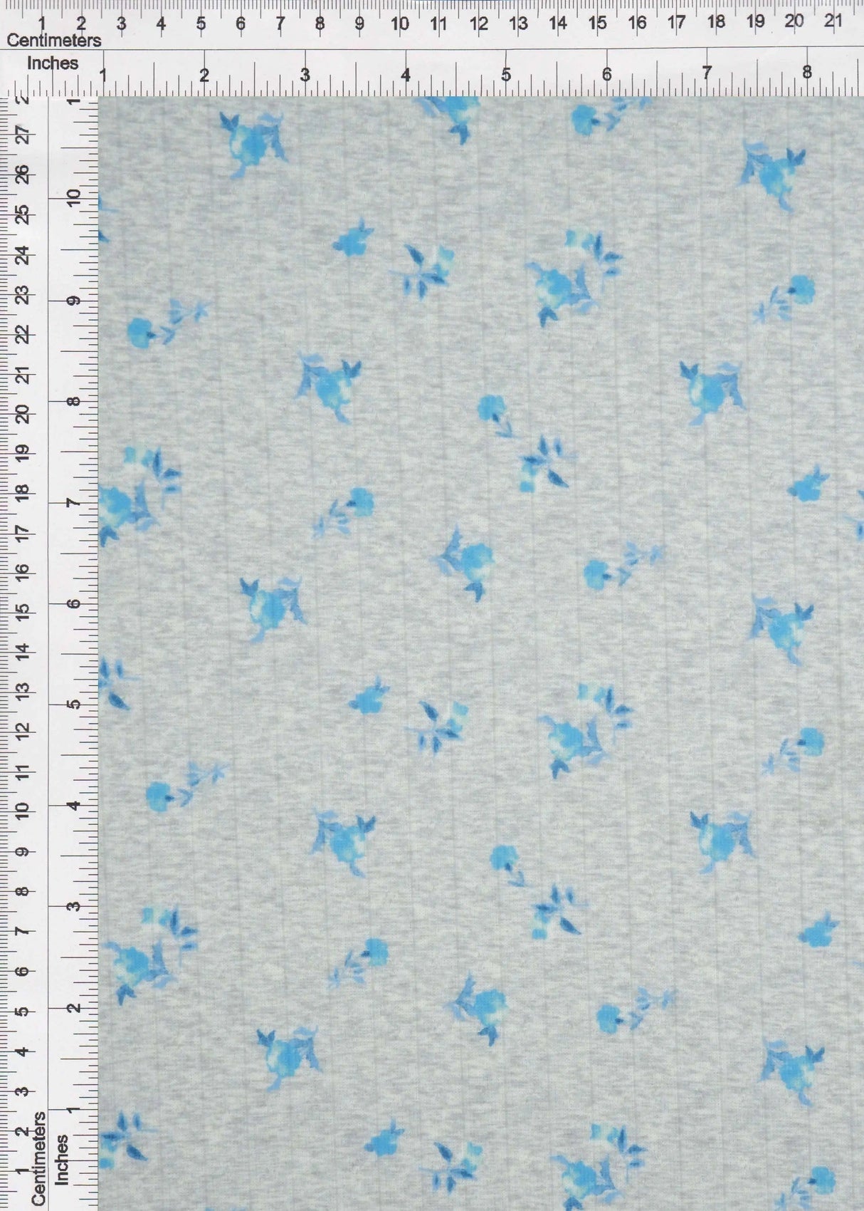 1 Yard Cotton Style Pointelle Ditsy Digital Floral Knit Fabric 220 GSM Poly Spandex 58/60" Width