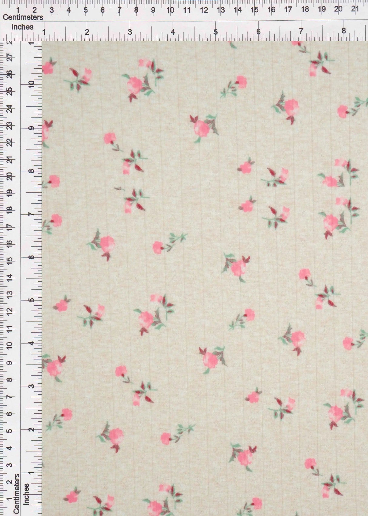 1 Yard 93% Polyester 7% Spandex Cotton-Style Pointelle Ditsy Floral Digital Print Fabric 58/60" Width