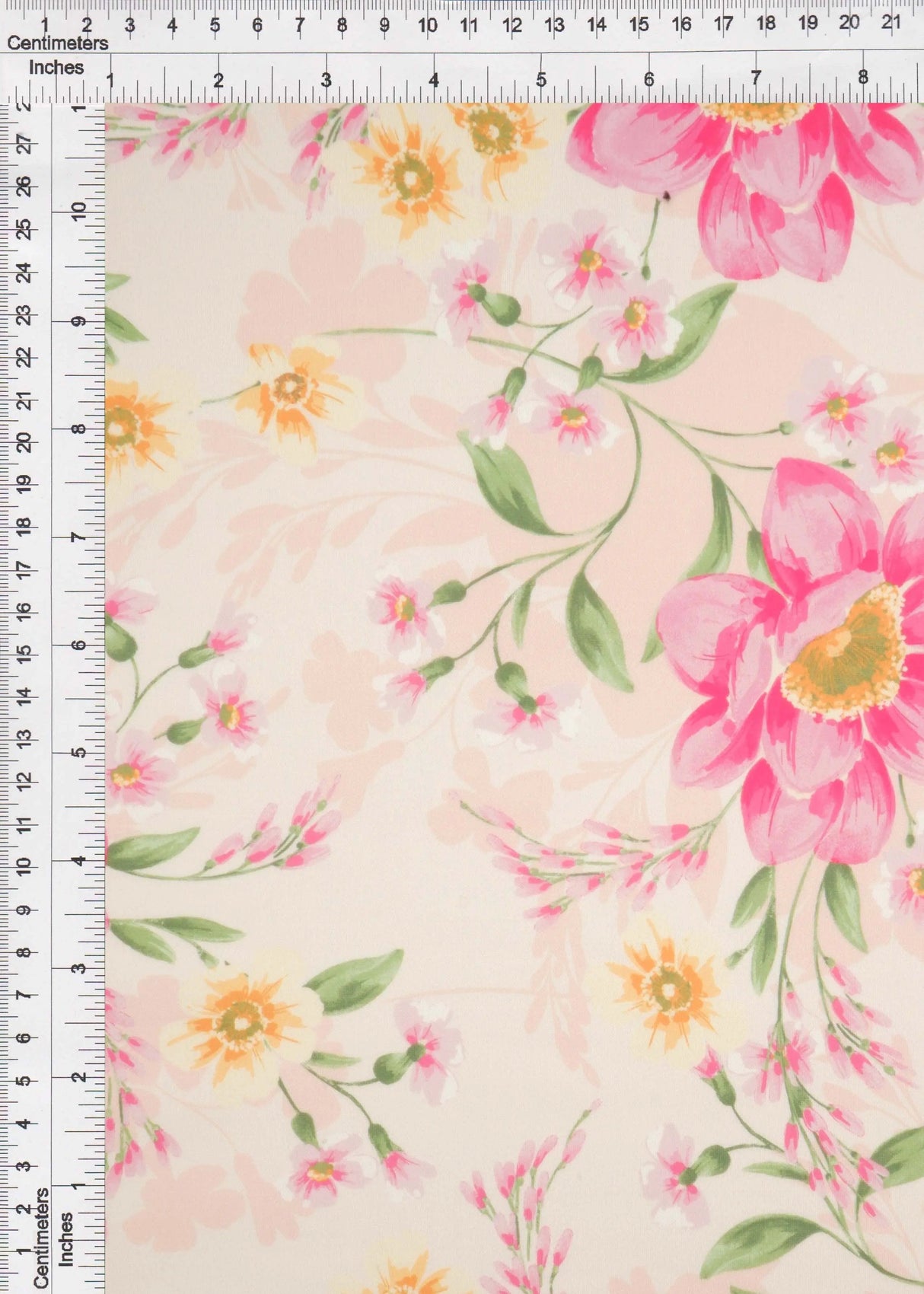 1 Yard Soft DTY Digital Floral Print Fabric Stretchy 58/60 Inch Wide Textile for Sewing Projects