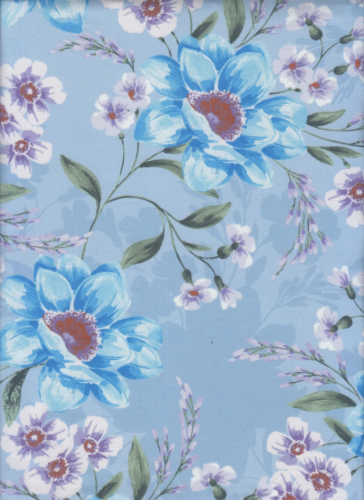 1 Yard DTY Floral Digital Print Fabric 180 GSM Polyester Spandex Knit 58/60" Width