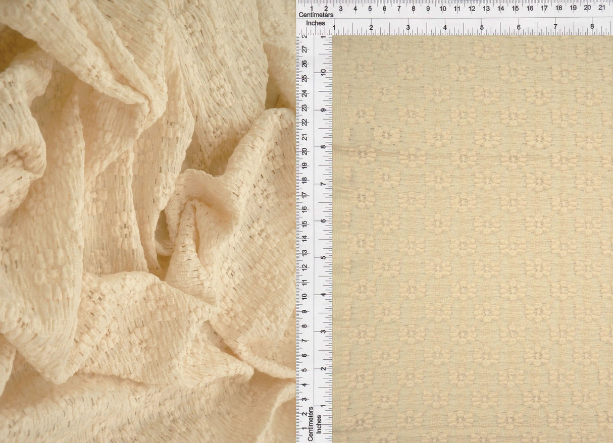 1 Yard Ditsy Floral Lace Fabric, 52/53'' Wide Nylon Cotton Spandex Blend