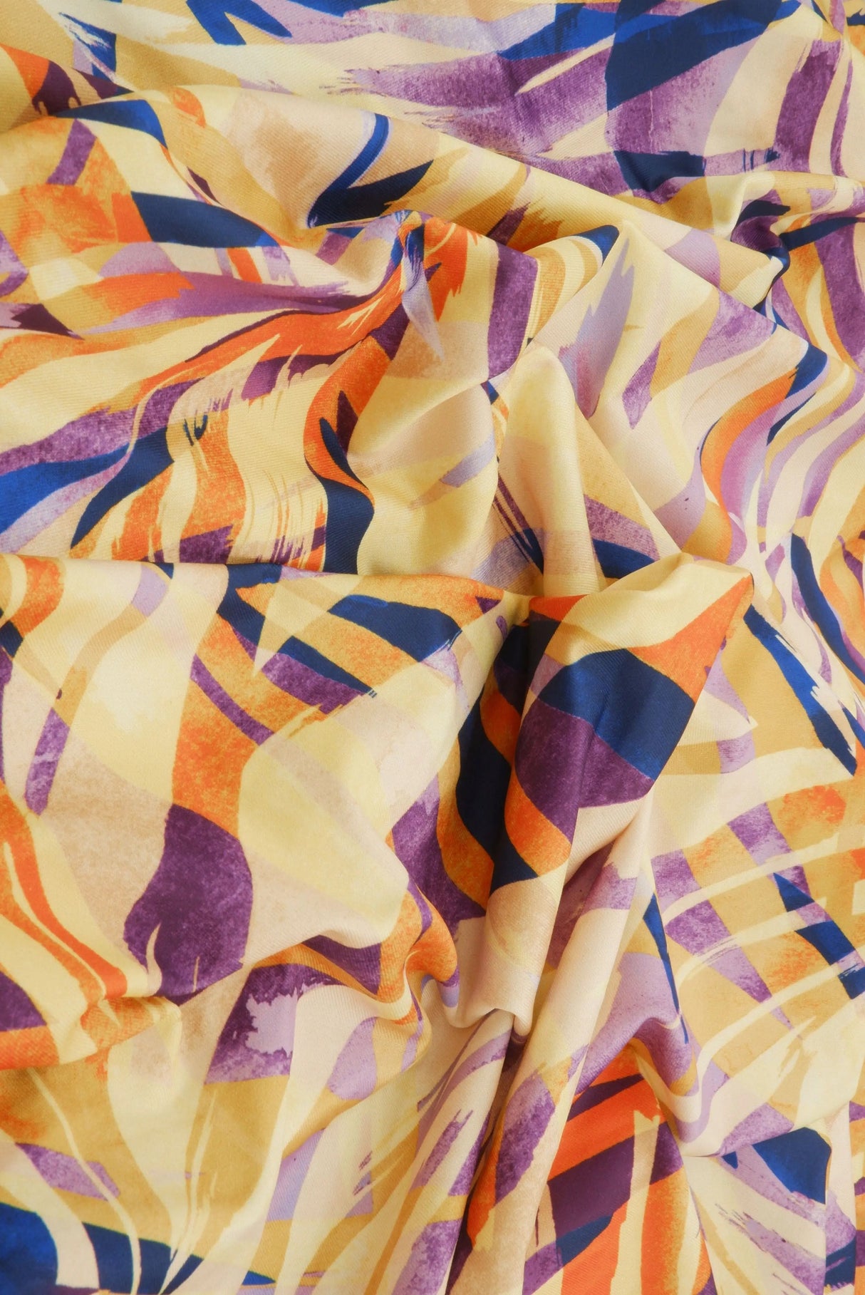 58/60" Width DTY Tropical Leaf Digital Print Fabric 96 Percent Poly 4 Percent Spandex Soft Stretch Material