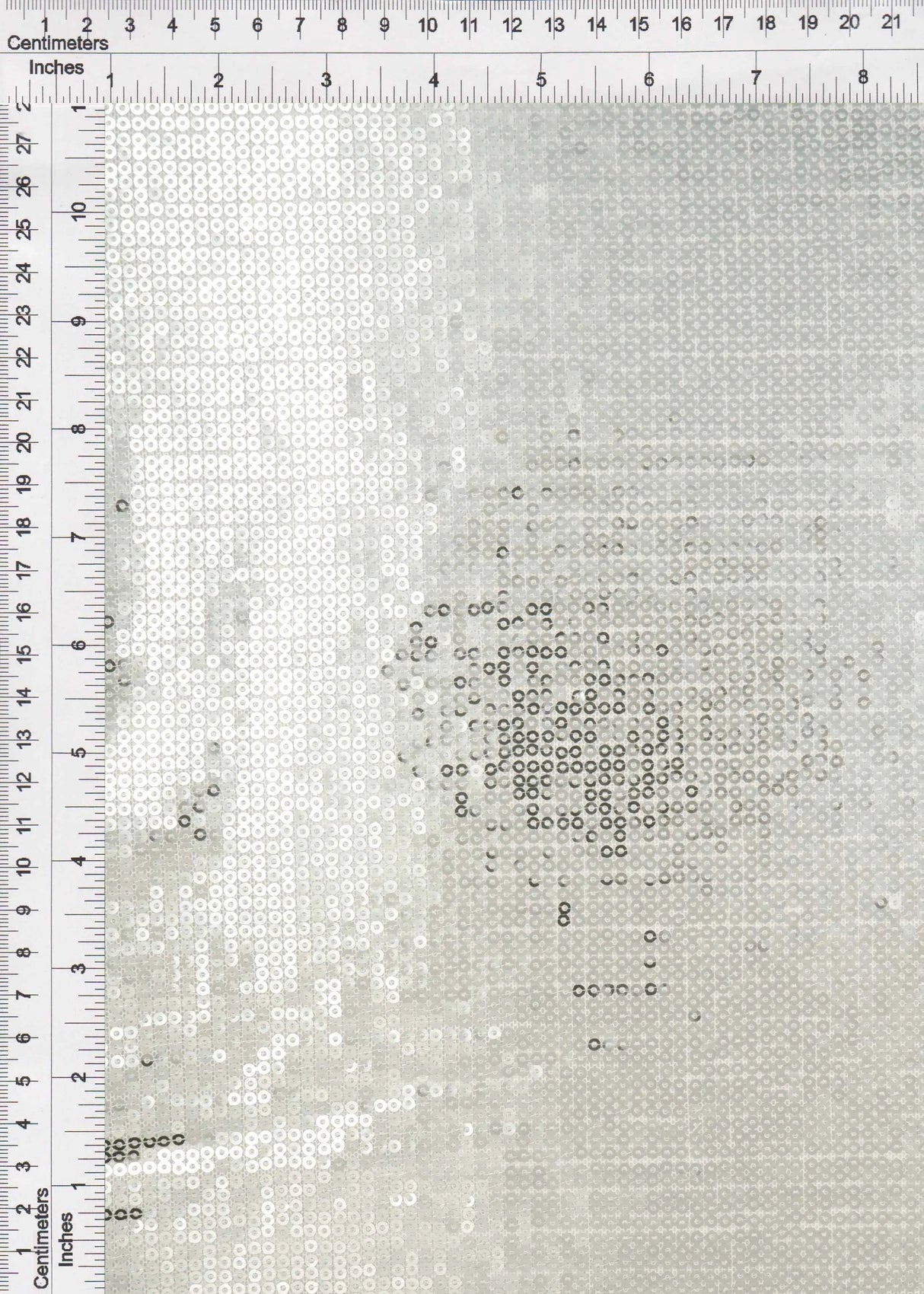 1 Yard Silver Mesh Sequins Embroidery Fabric, Polyester Spandex Blend