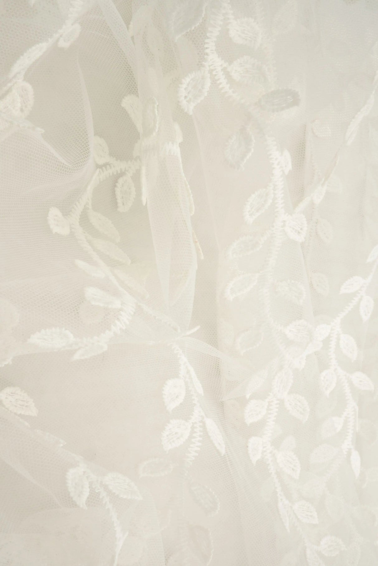 1 Yard Mesh Sequins Embroidery Fabric, Polyester Spandex Blend