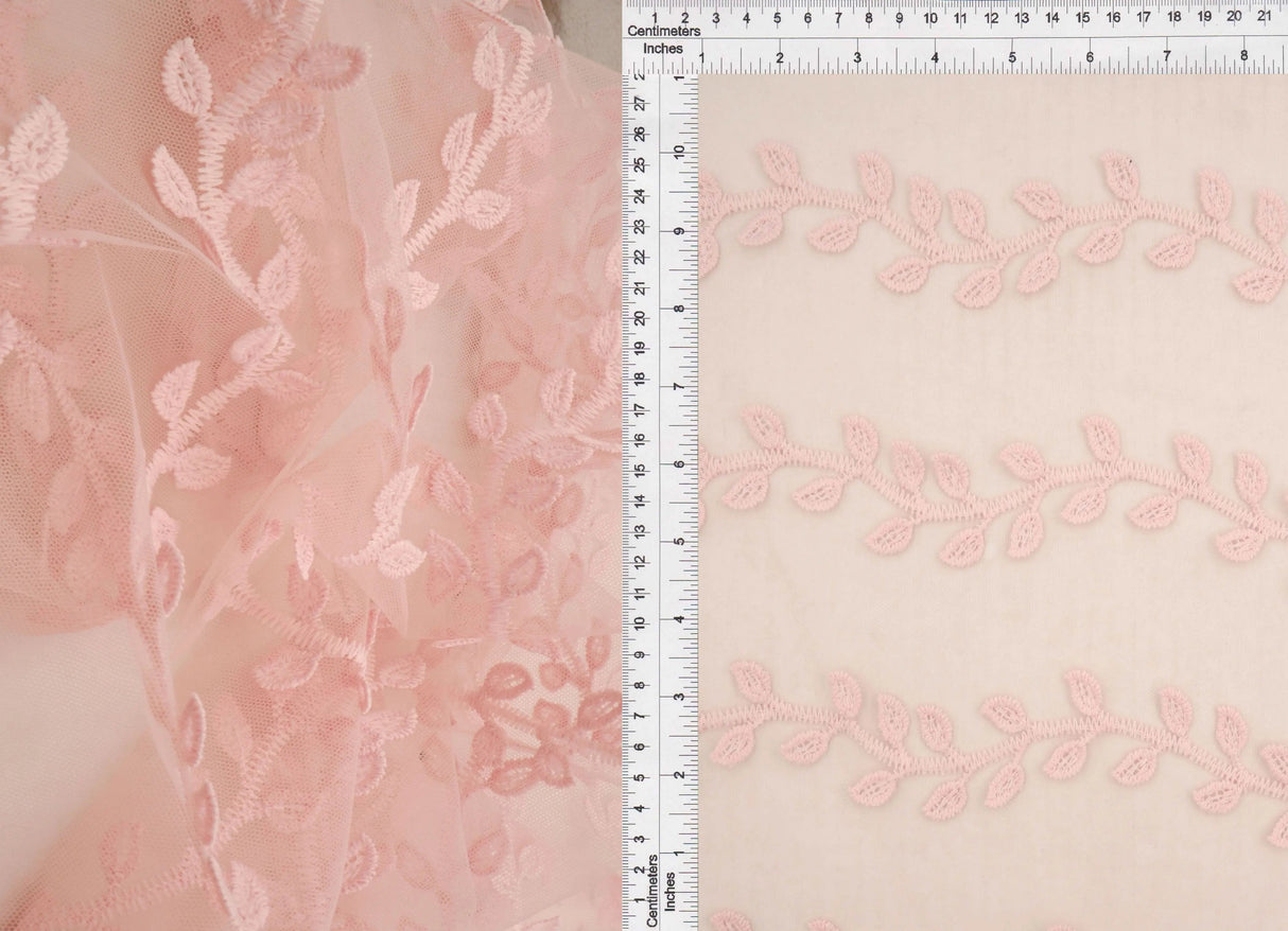 1 Yard Mesh Sequins Embroidery Fabric, Polyester Spandex Blend