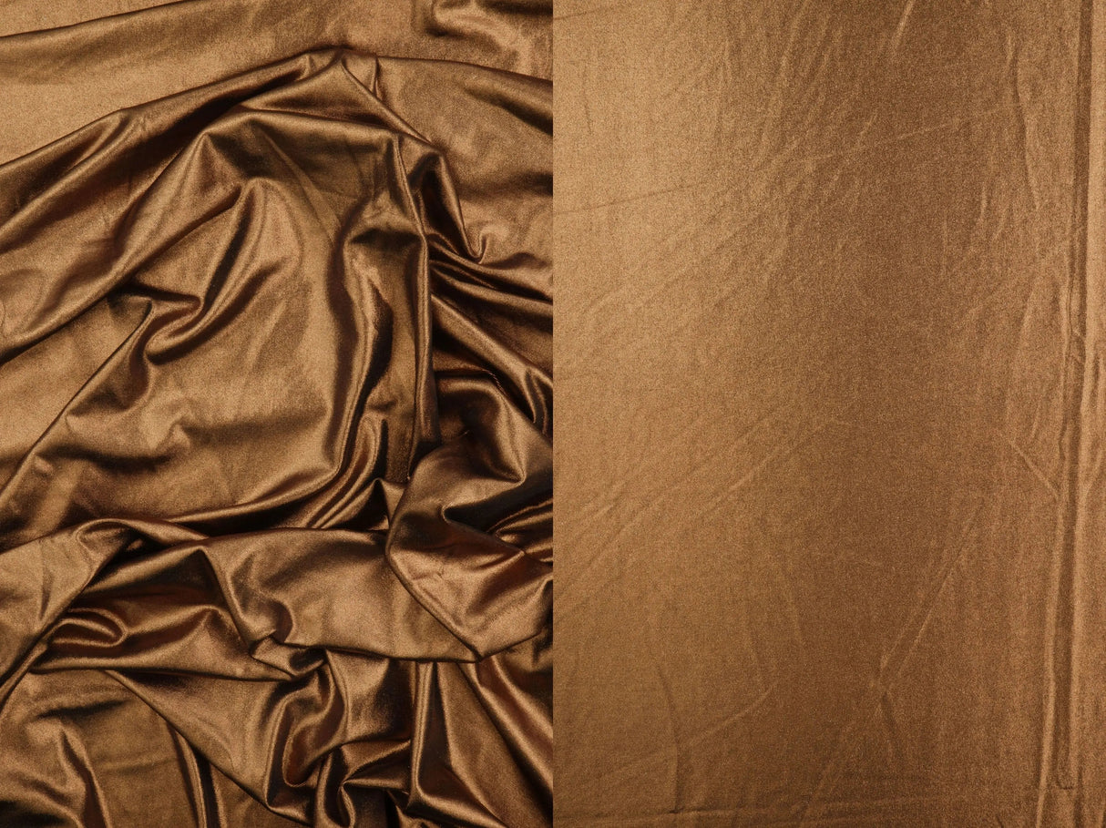 1 Yard Foil Finish FDY Knit Fabric 190 GSM, 58/60'' Wide Polyester Spandex Blend