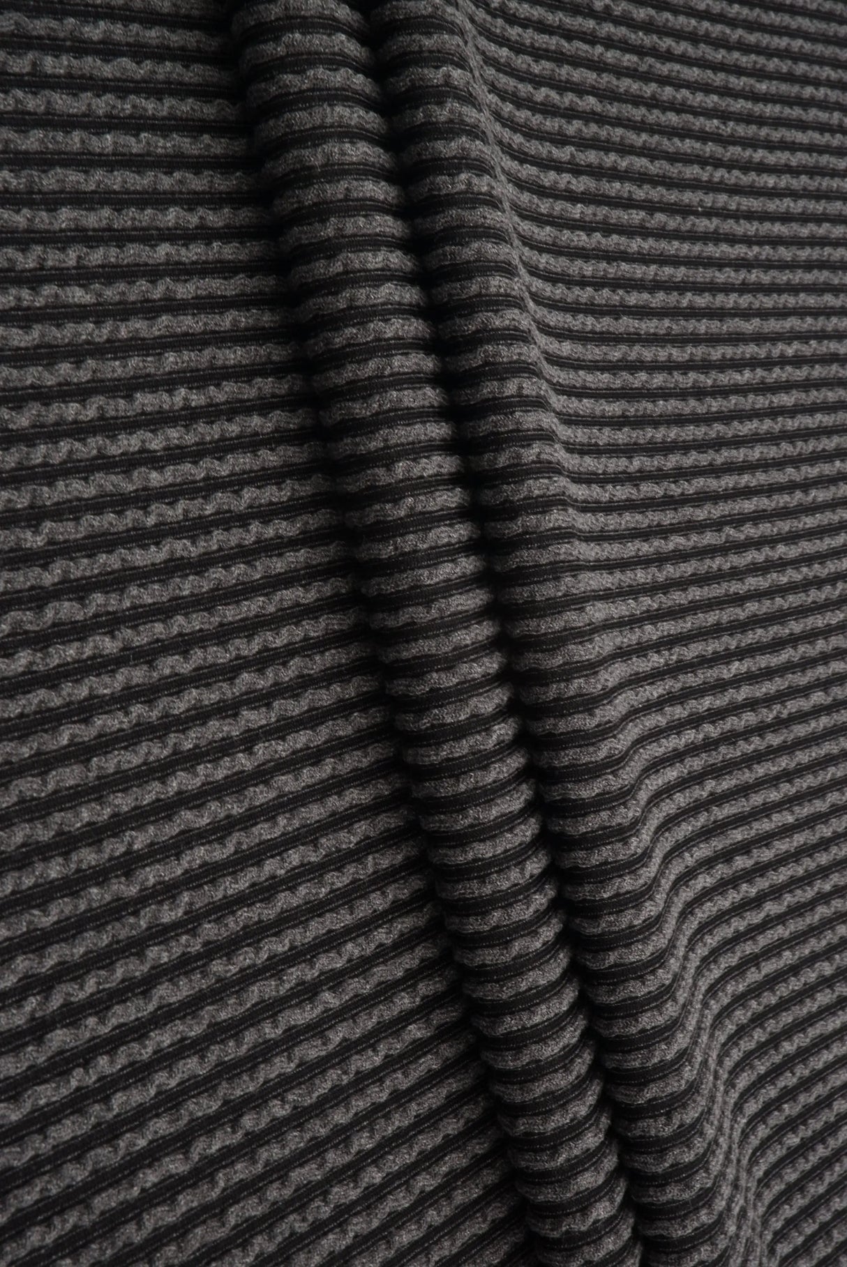 52" Knit Jacquard Rib Fabric 80% Polyester 15% Rayon 5% Spandex 230 GSM by Yard