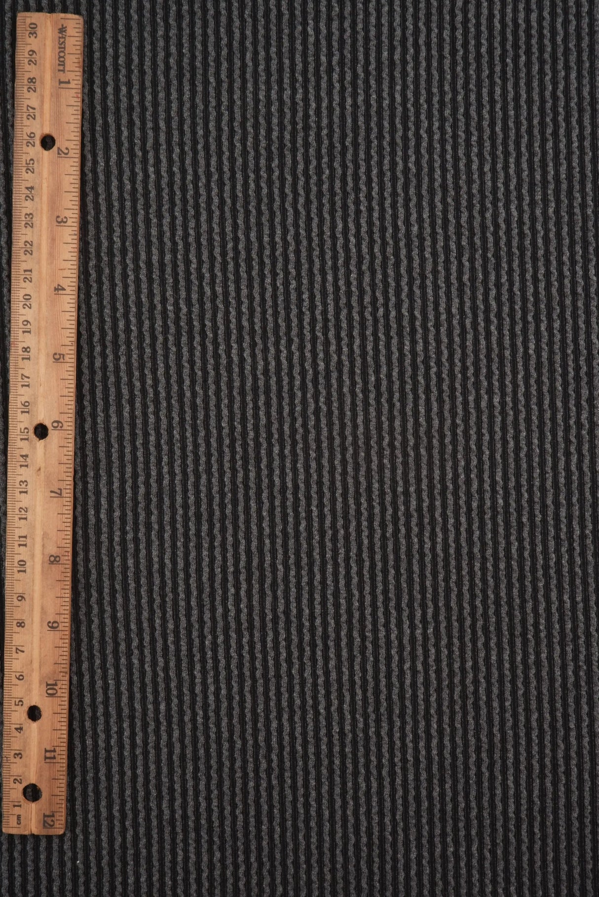 52" Knit Jacquard Rib Fabric 80% Polyester 15% Rayon 5% Spandex 230 GSM by Yard