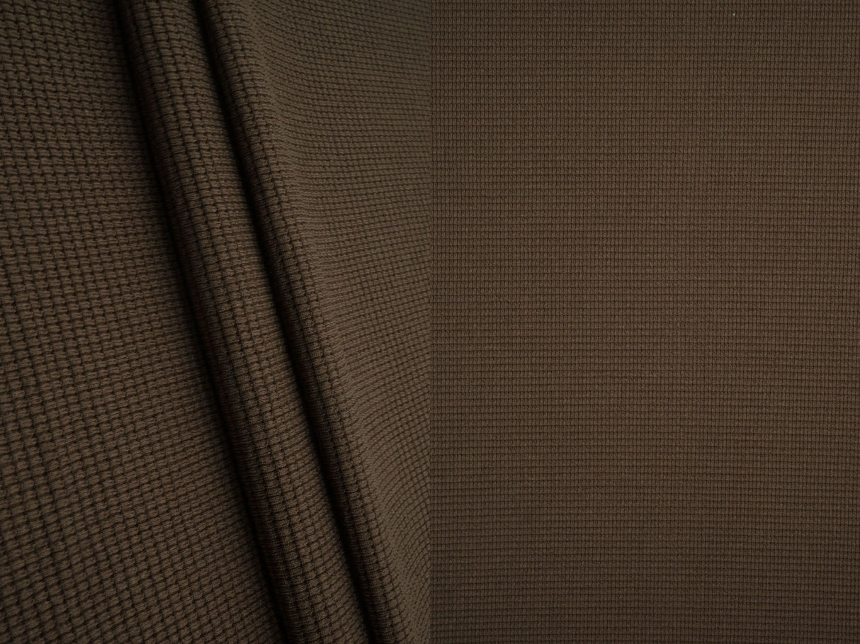 Waffle Solid Knit Fabric 1 Yard Soft Stretch Textured Material 58/60" Wide