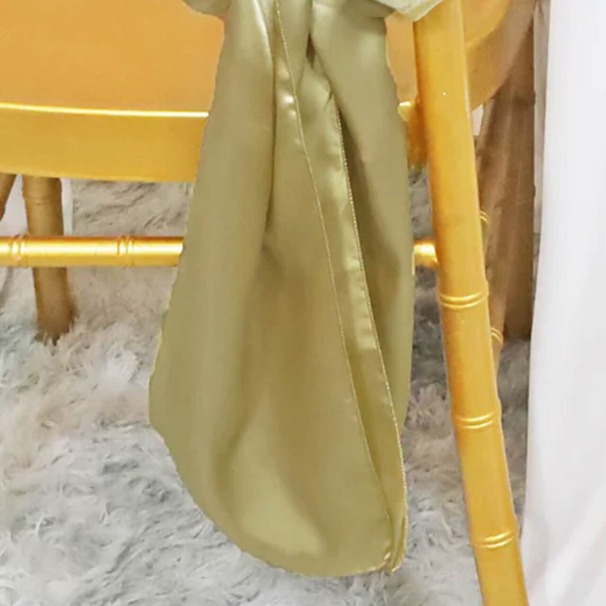 10 Pieces Cappuccino Satin Chair Sashes 8"x108" Elegant Wedding & Event Decor