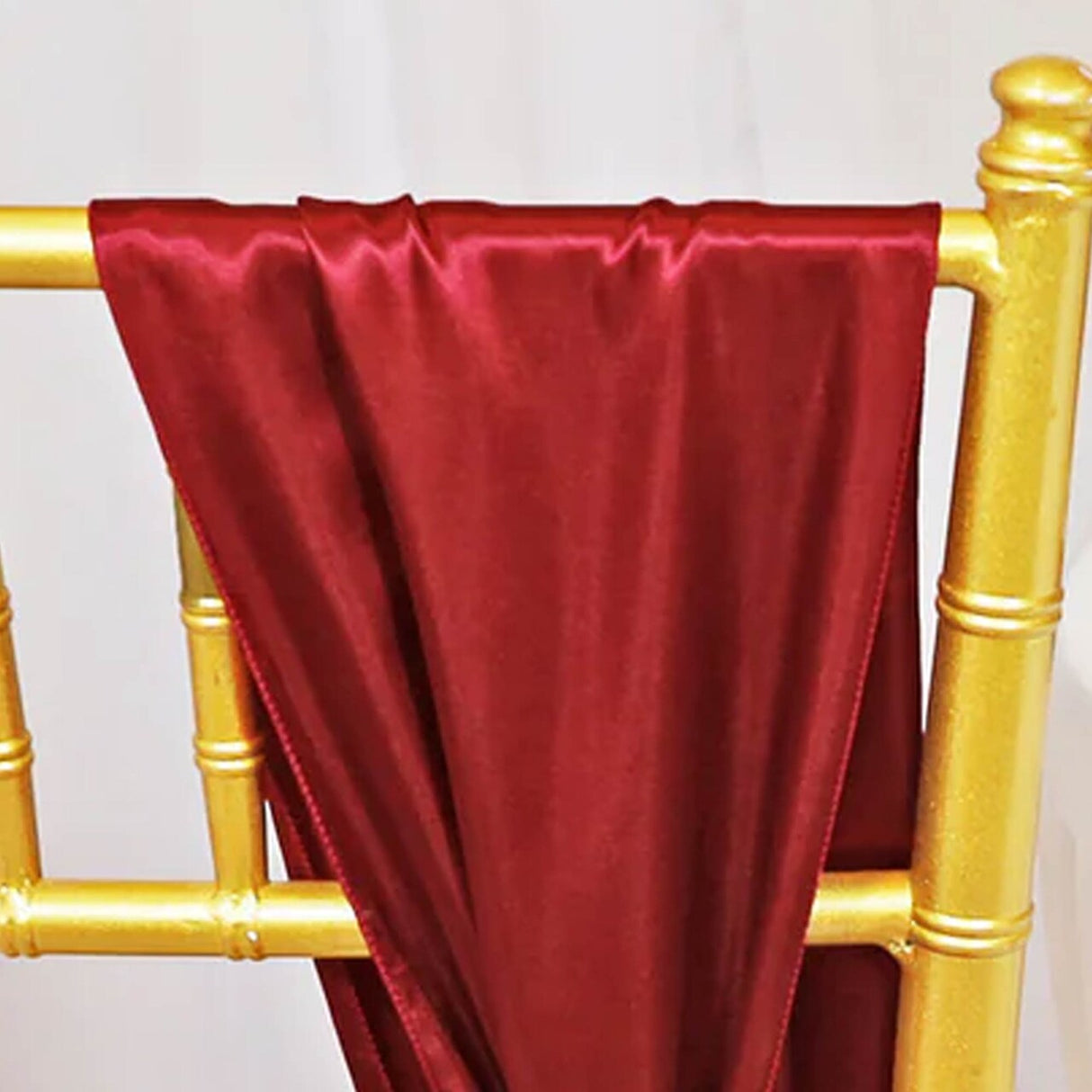 10 Pieces Apple Red Satin Chair Sashes 8"x108" Bold Event Accent