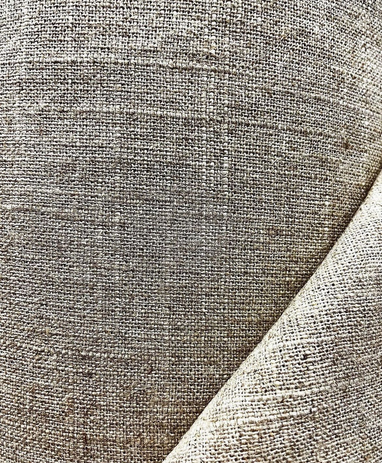 1 Yard Solid Natural Heavyweight Pure Linen Fabric 11 oz Raw Flat 62 Inches Wide