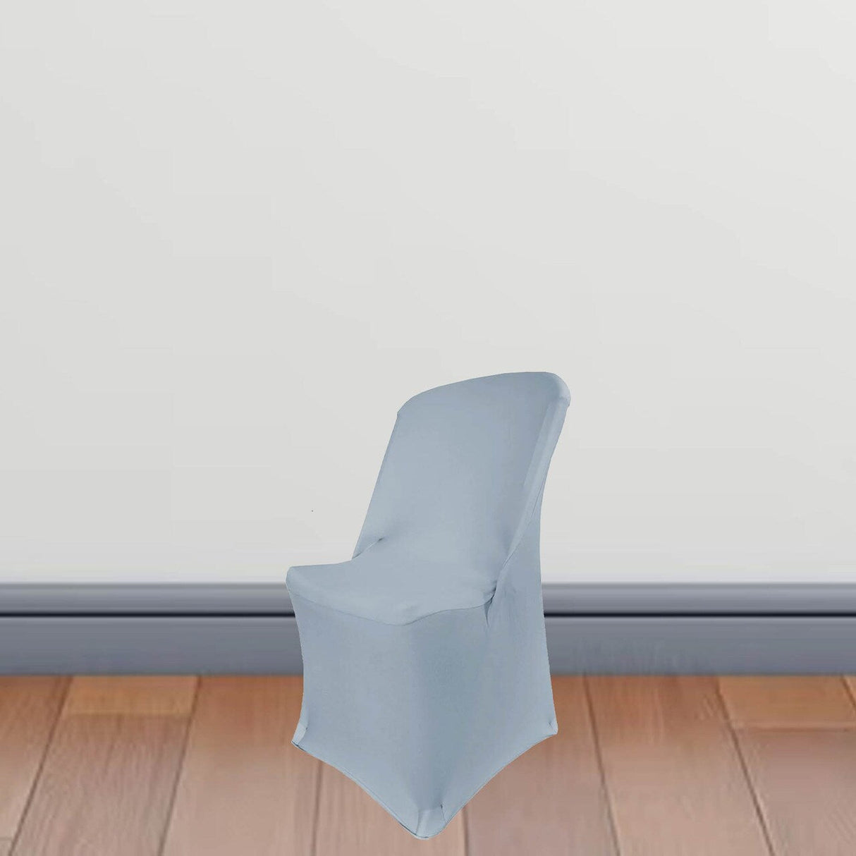 1 Piece Dusty Blue Spandex Slipcover for Lifetime Folding Chair Stretch Fit