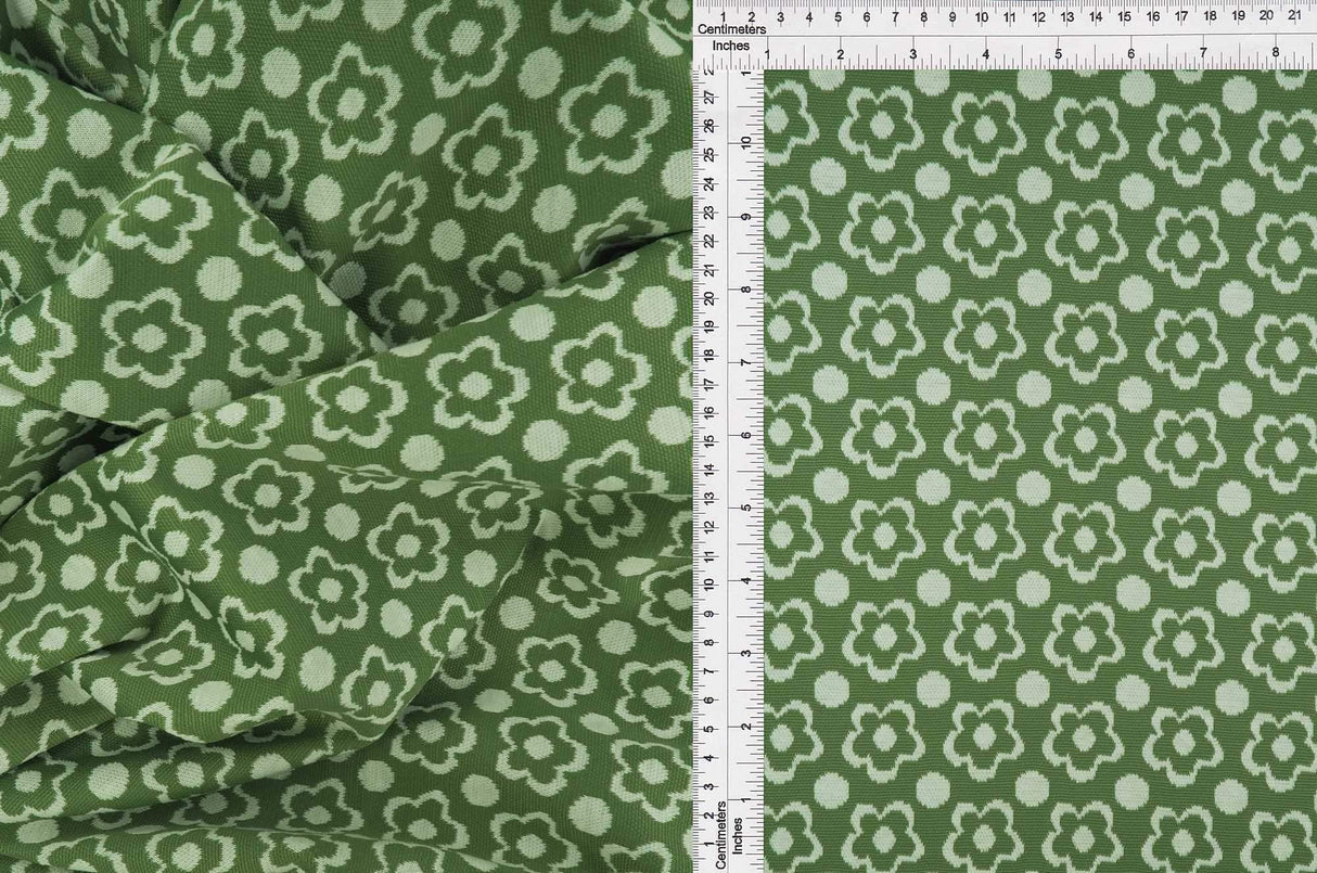 Double Knit Jacquard Floral Fabric Heavyweight Stretch Flower Knit, 58/60" Wide