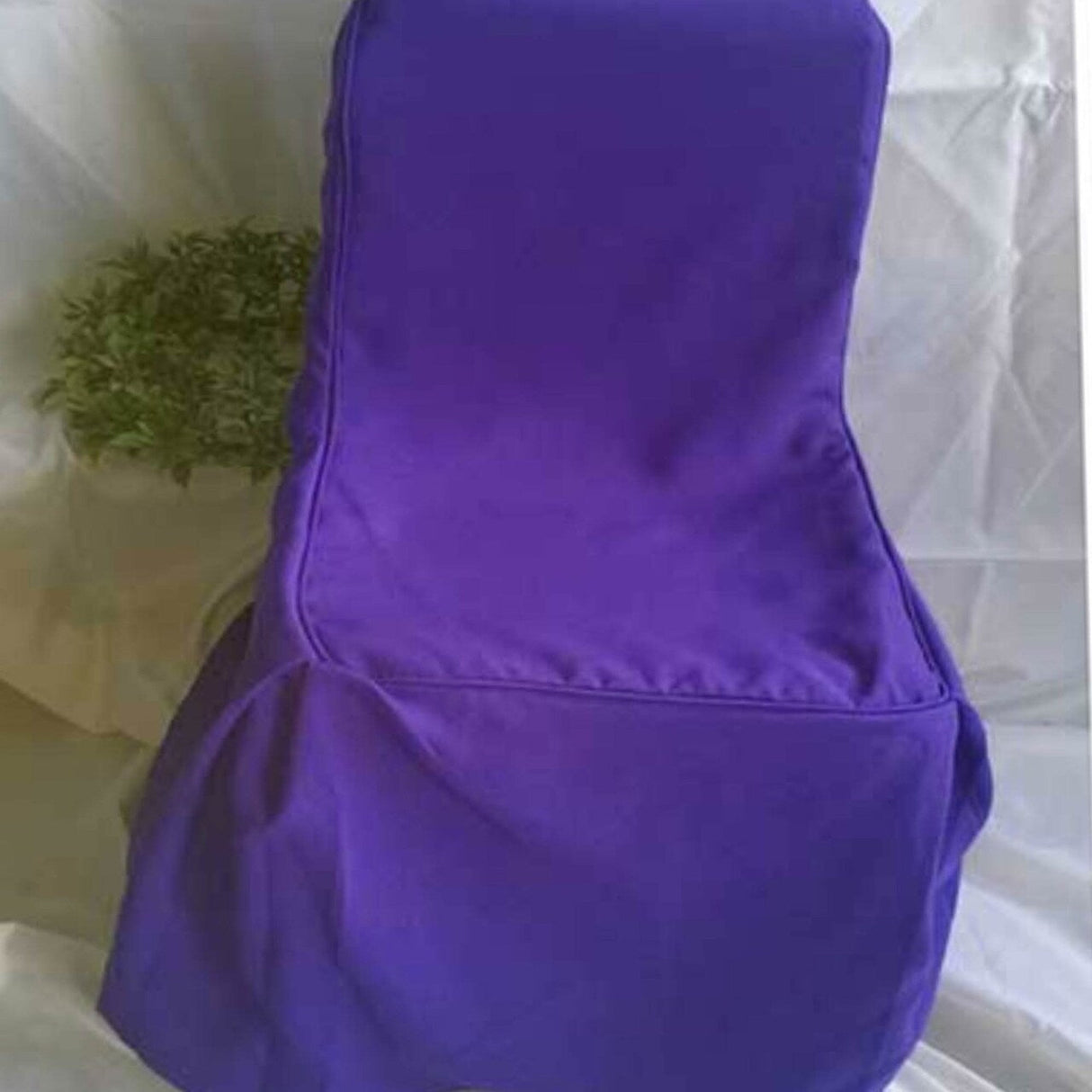 1 Piece Regency Purple Polyester Chair Cover Elegant Fit for Folding Chairs