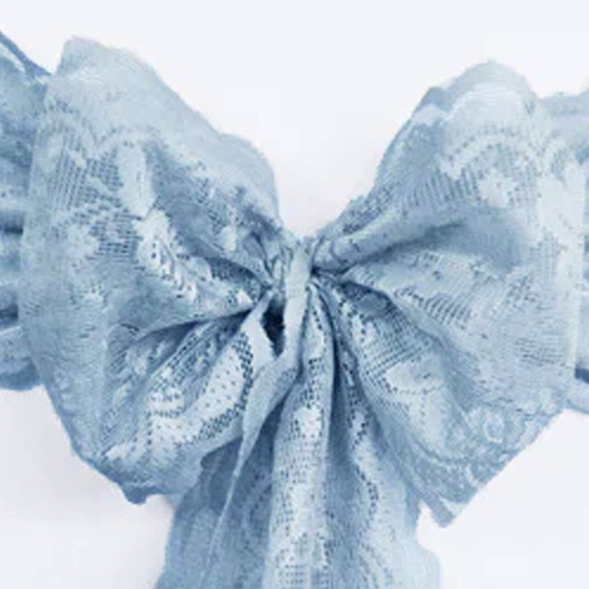 10 Pieces Dusty Blue Caspari Lace Chair Sashes for Elegant Events 9" x 108"