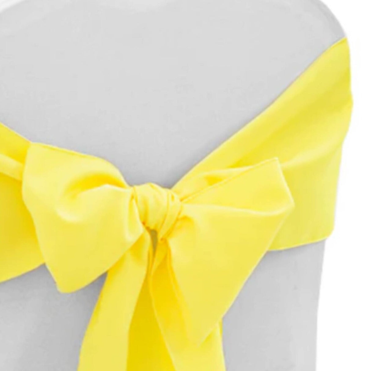 10 Pieces Canary Yellow Polyester Chair Sashes 8"x108" with Wrinkle Resistant Finish