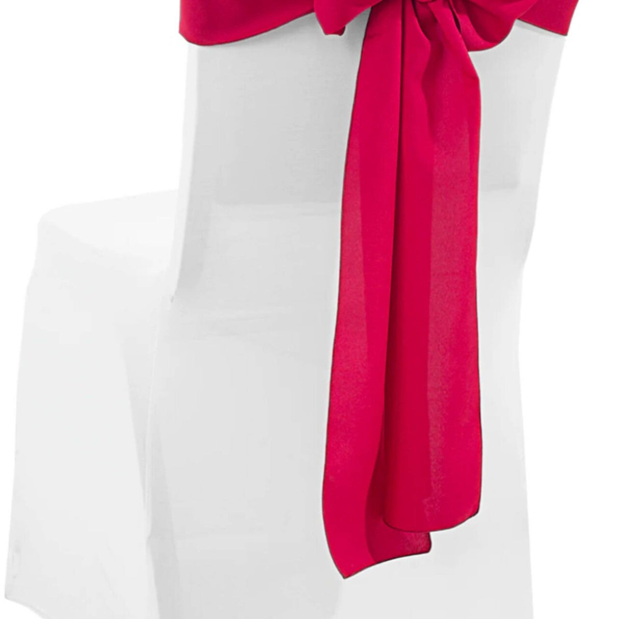 10 Pieces Apple Red Elegant Polyester Chair Sashes 8"x108" for Weddings & Events