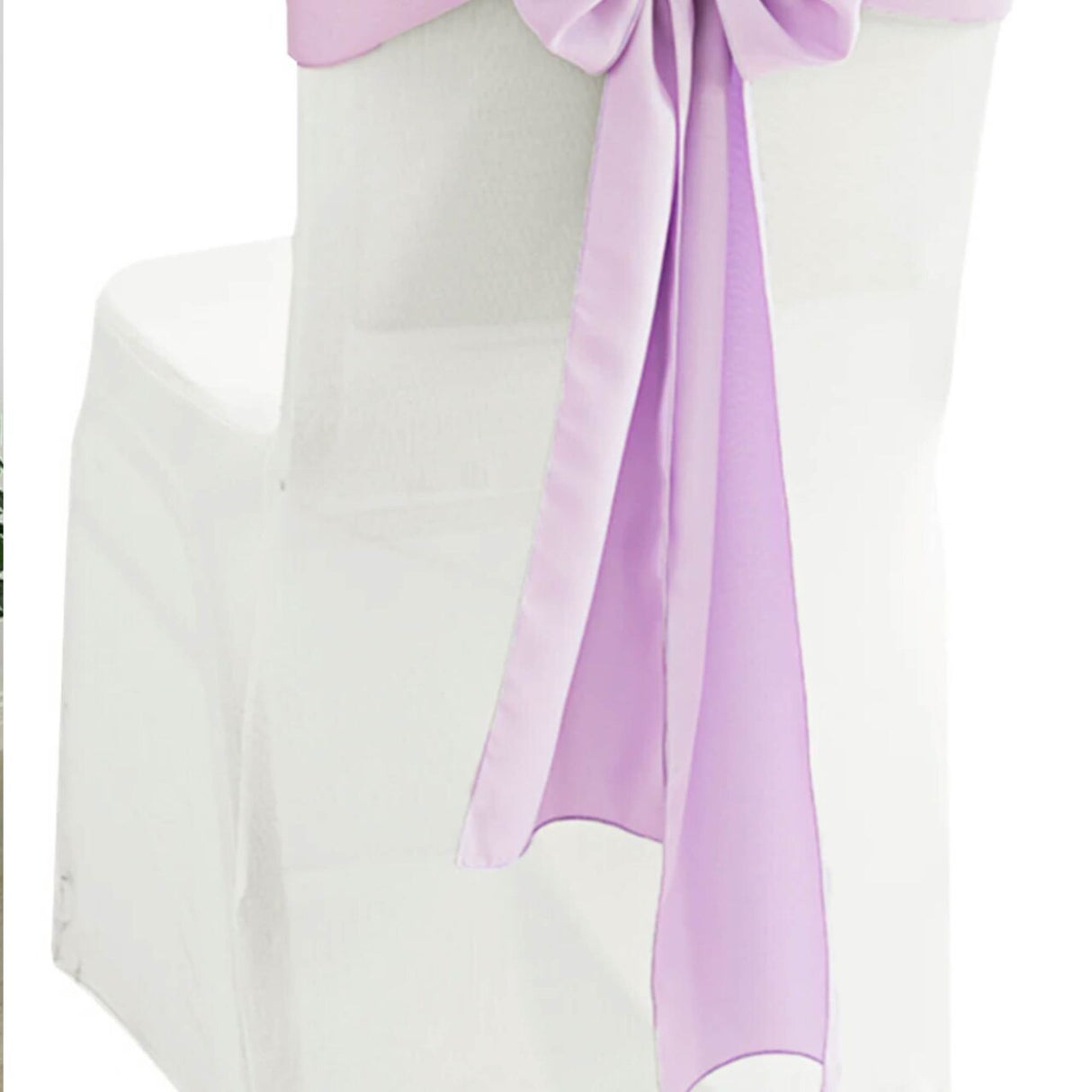 10 Pieces Lavender Polyester Chair Sashes 8"x108", Wrinkle Resistant Elegance