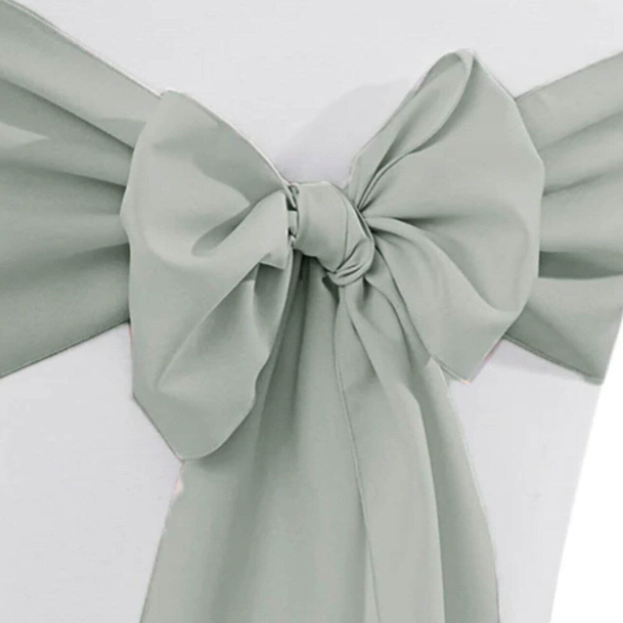 10 Pieces Silver Polyester Chair Sashes 8"x108" Elegant Wrinkle Resistant Finish