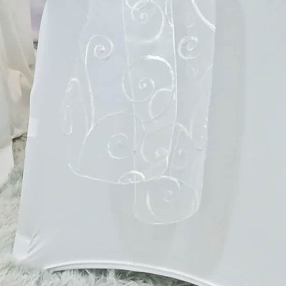 10 Pieces White Embroidered Organza Chair Sashes Elegant Sheer Wedding Decor Wraps 8"x108"