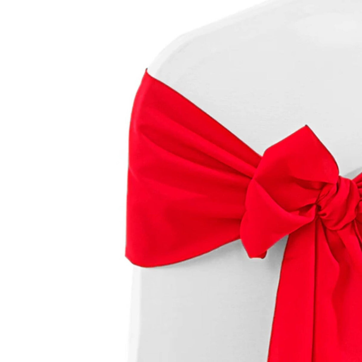 10 Pieces Red Classic Polyester Chair Sashes 8"x108" for Weddings & Events