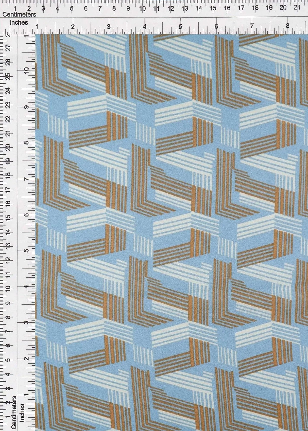 1 Yard Wool Dobby Geo Print Fabric, 57/58'' Wide 100% Polyester