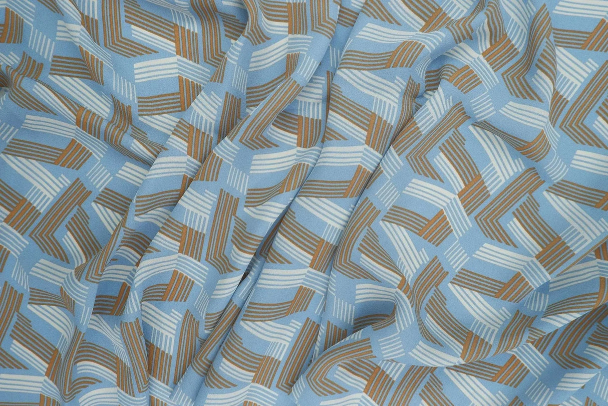 1 Yard Wool Dobby Geo Print Fabric, 57/58'' Wide 100% Polyester