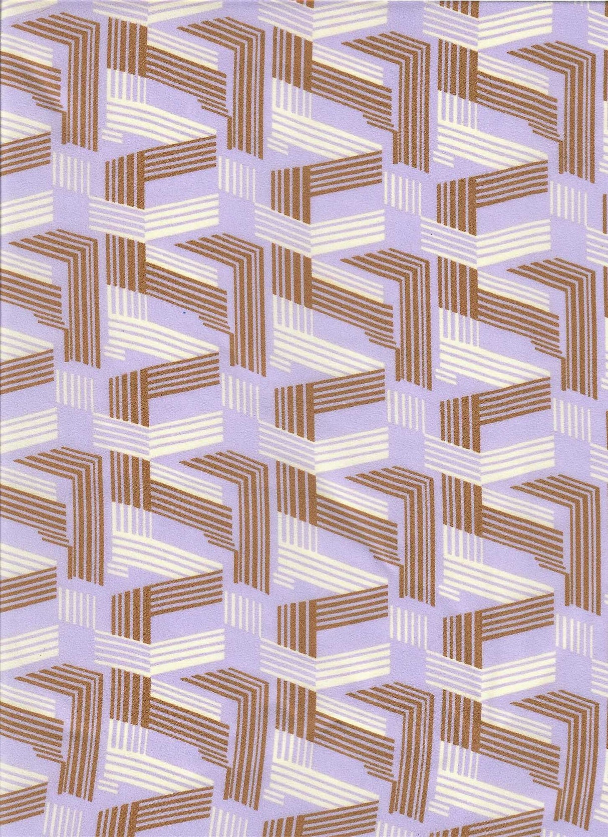 1 Yard Wool Dobby Geo Print Fabric, 57/58'' Wide 100% Polyester