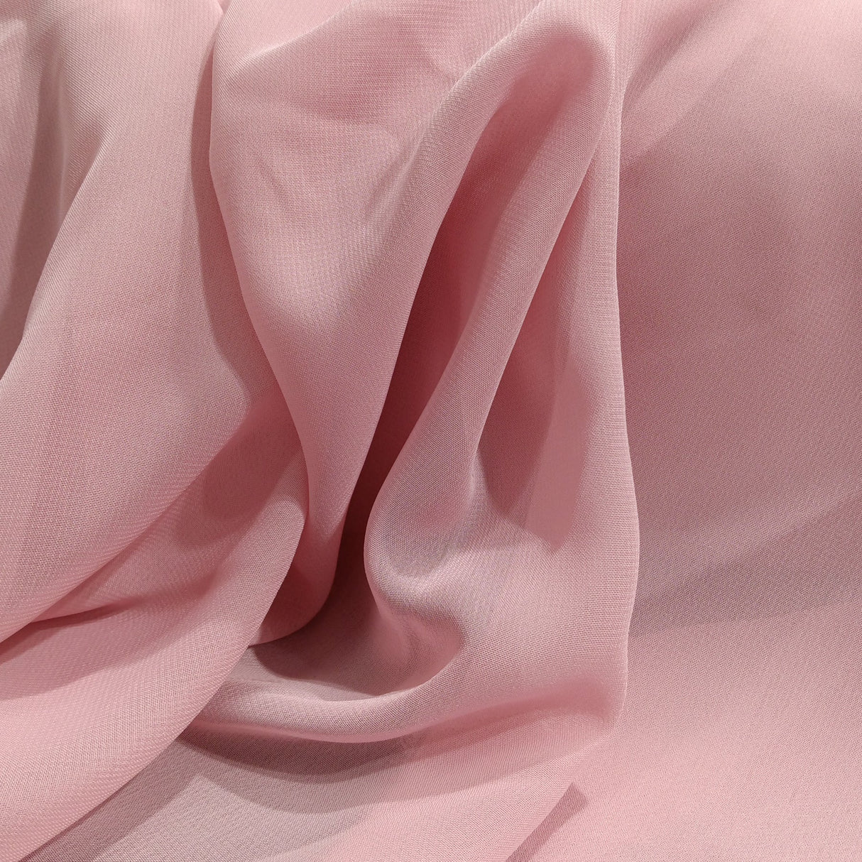 1 Yard Rose Powder Chiffon Fabric 60" Wide Lightweight Sheer Material 100% Polyester Bridal & Formal Wear