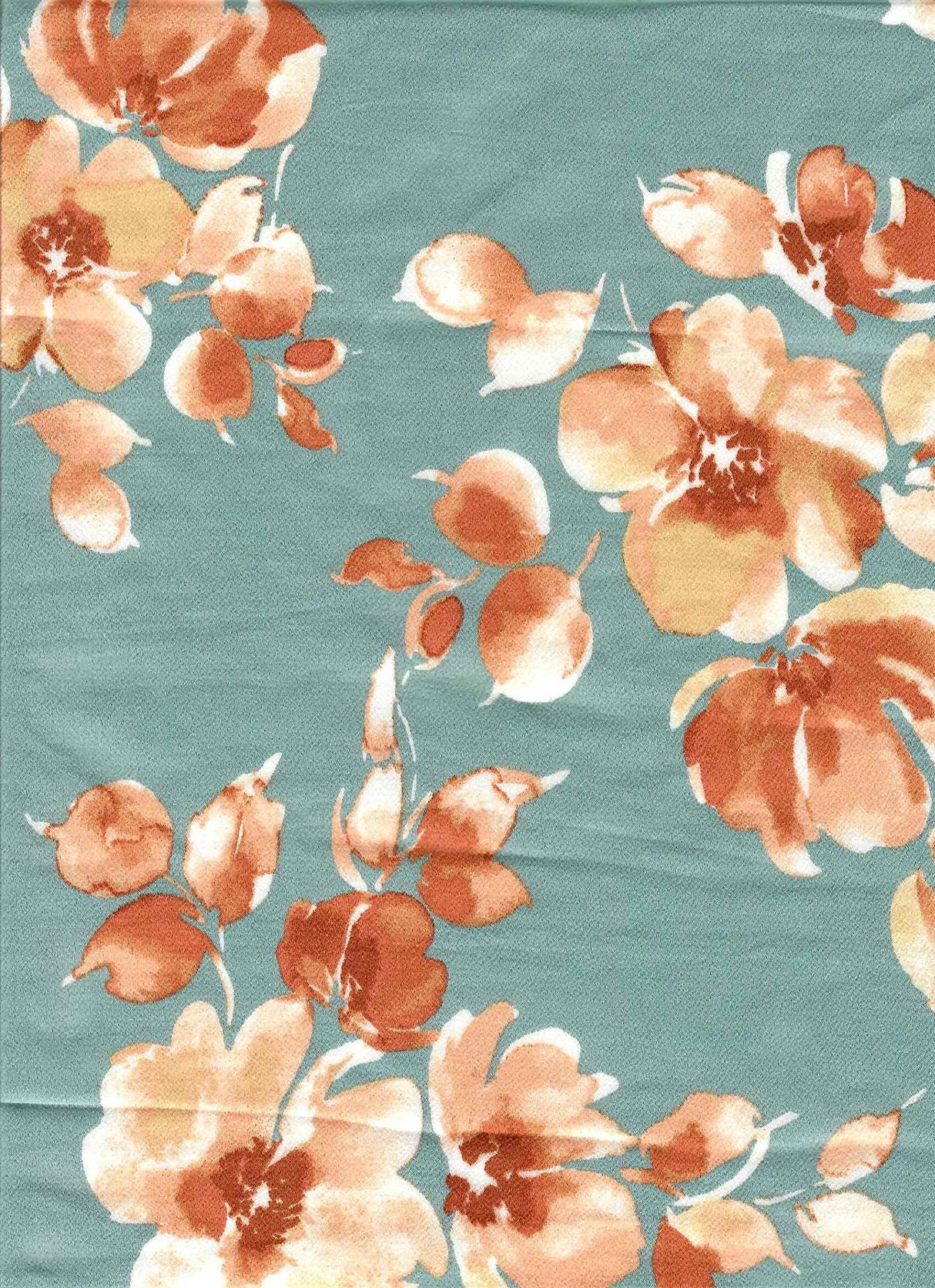 Bubble Satin Floral Print Fabric Soft Stretch Satin, 58/59” Wide for Apparel & Decor